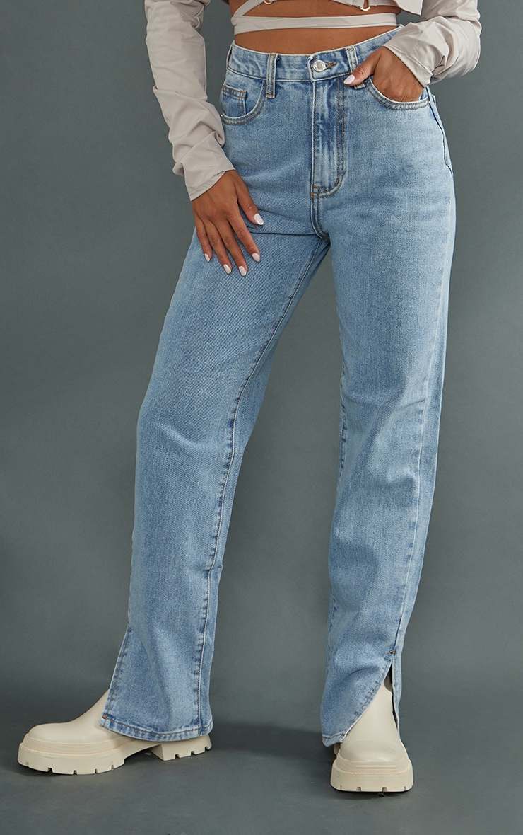 Cropped Wide Leg Jeans in Light Wash