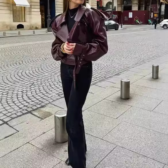 Oversized Faux Leather Jackets in Relaxed Silhouettes