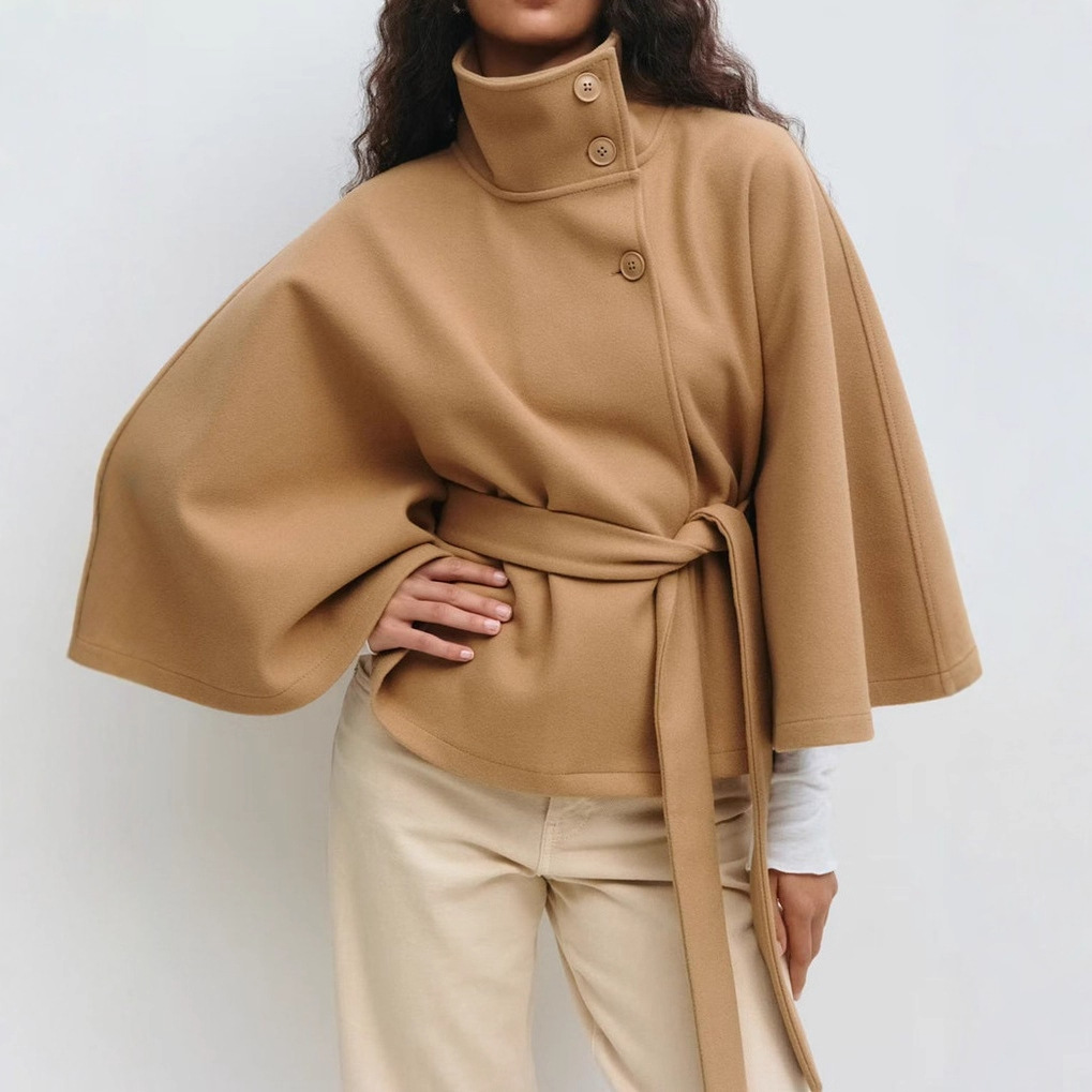 Self-Tie Belted Trench Coats for Adjustable Fit