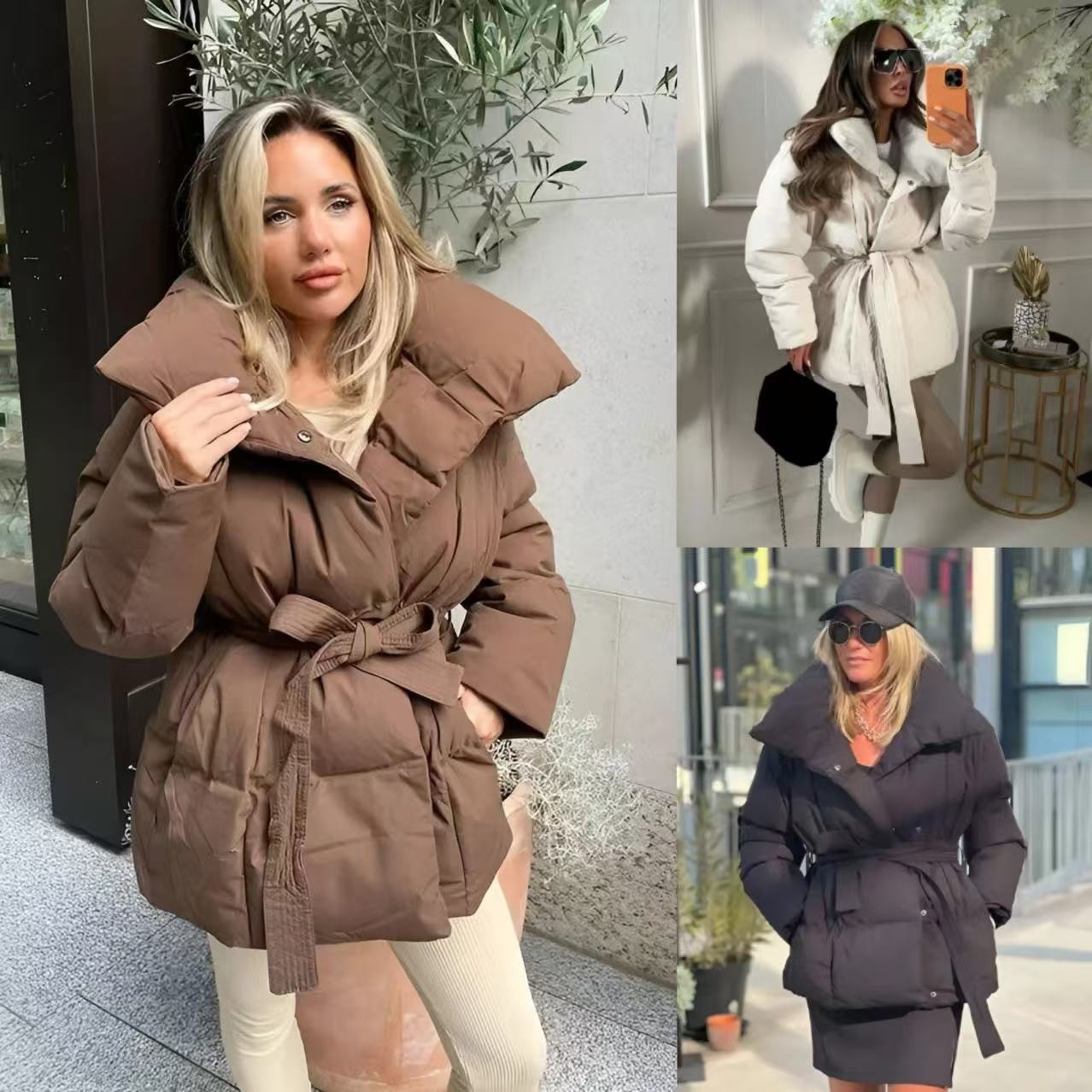 Quilted Cropped Puffer Jackets