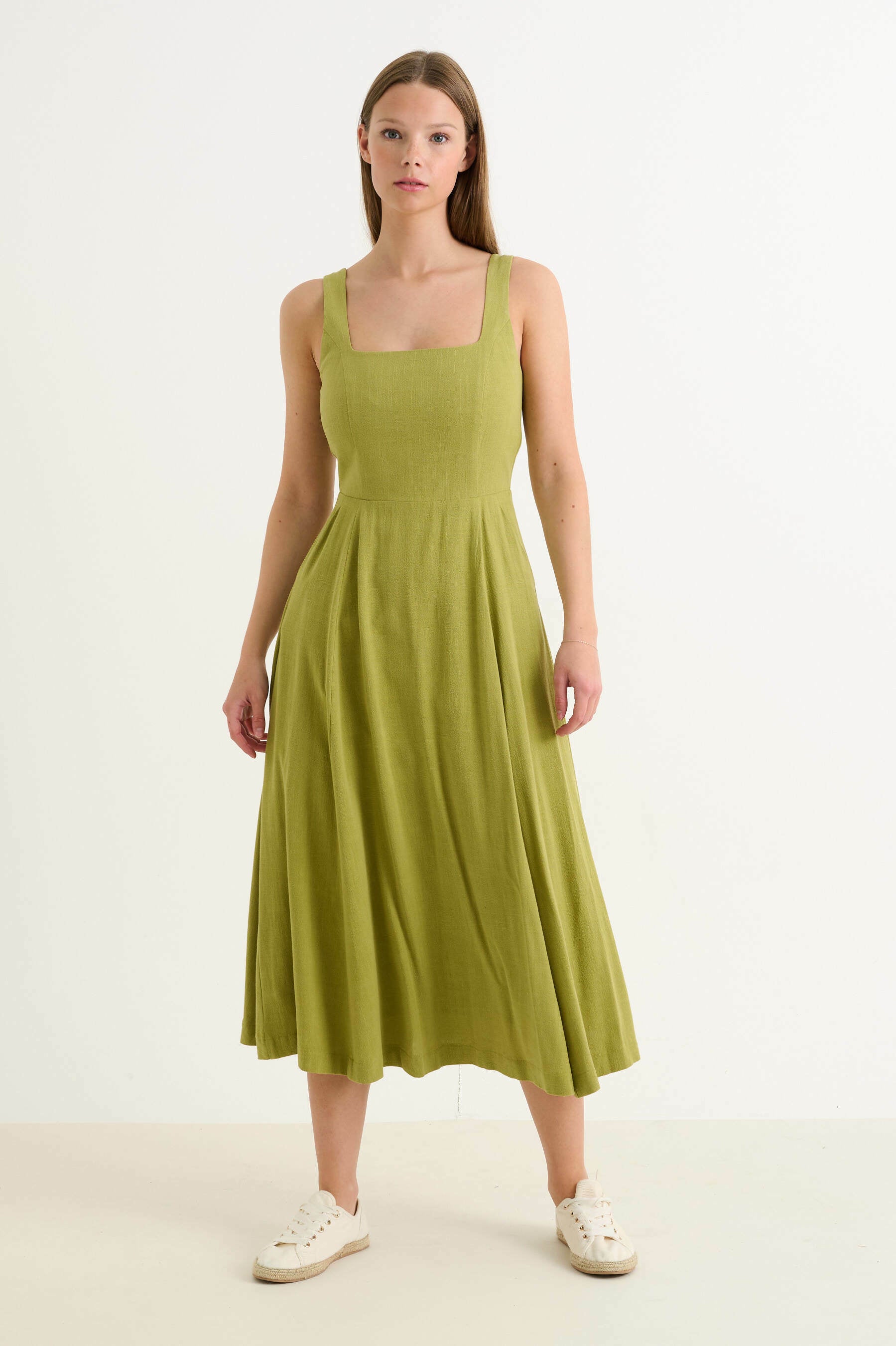 Soft Yellow Linen Dresses