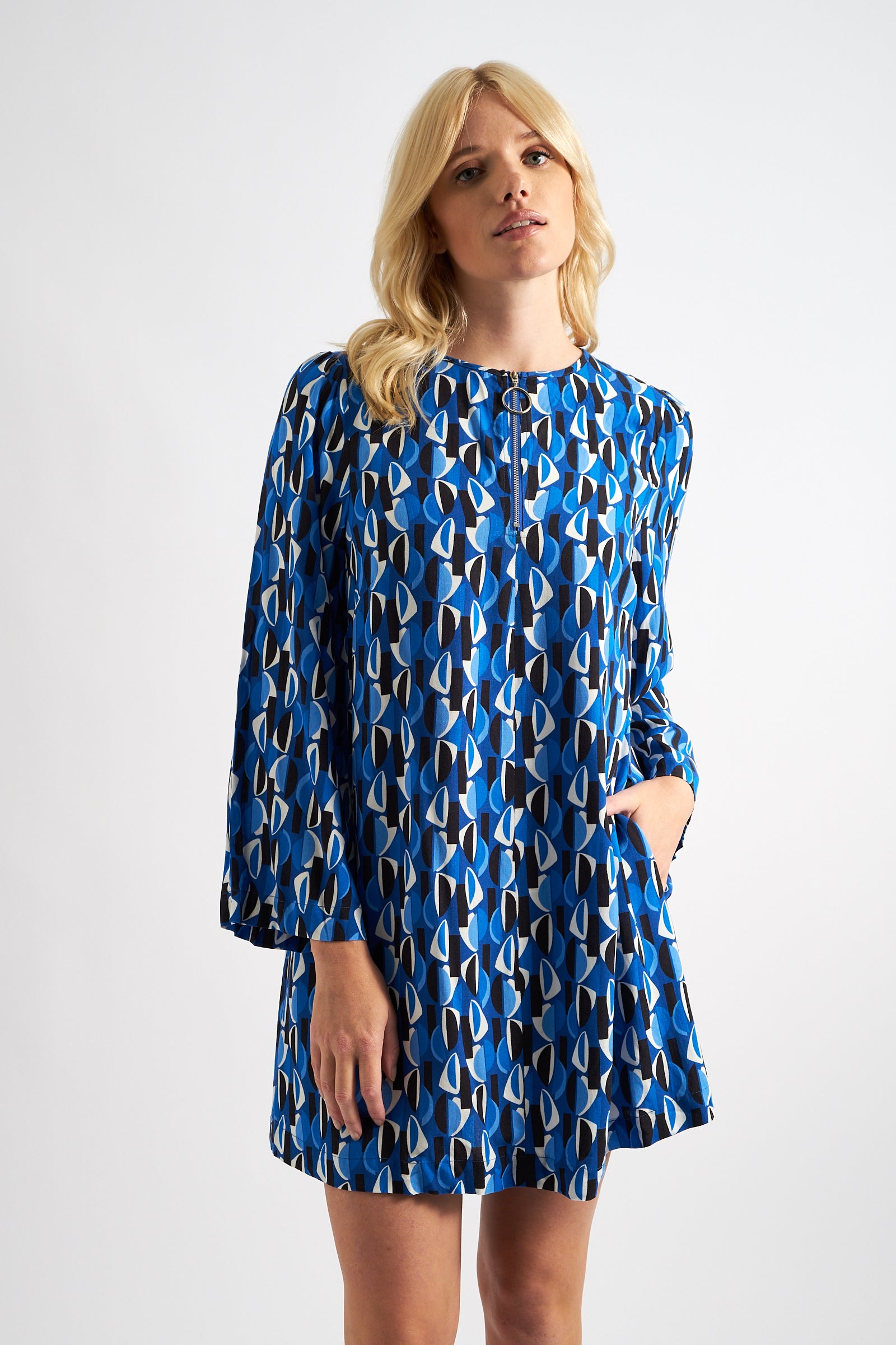 Geometric Print Mini Dresses for Modern Casual