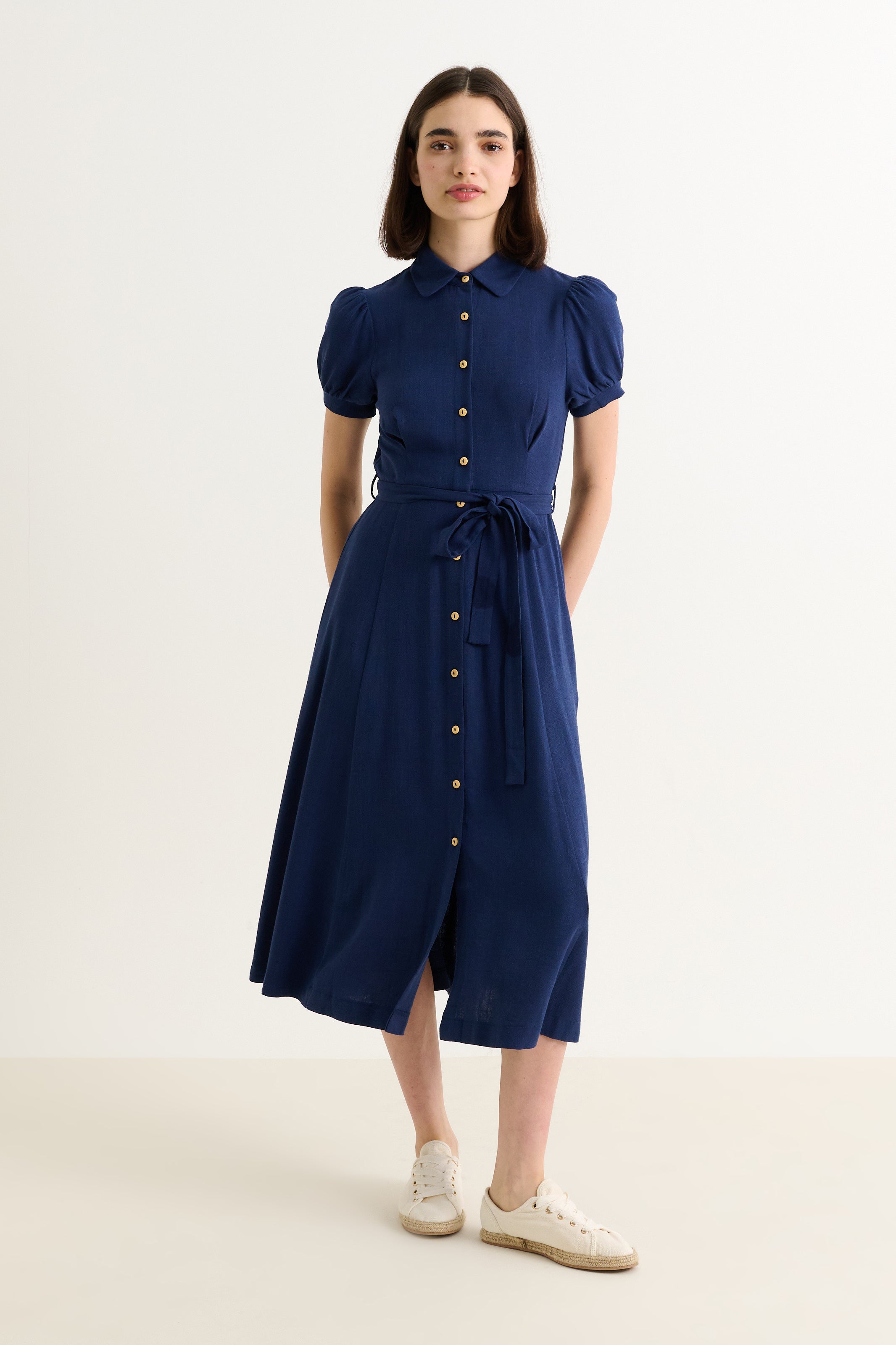 White Linen Shirt Dresses for Layered Summer Styling