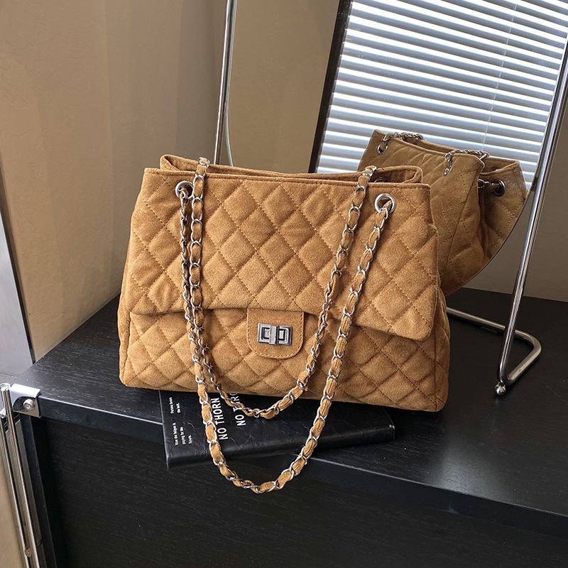 Gold Chain Bags with Quilted Detail