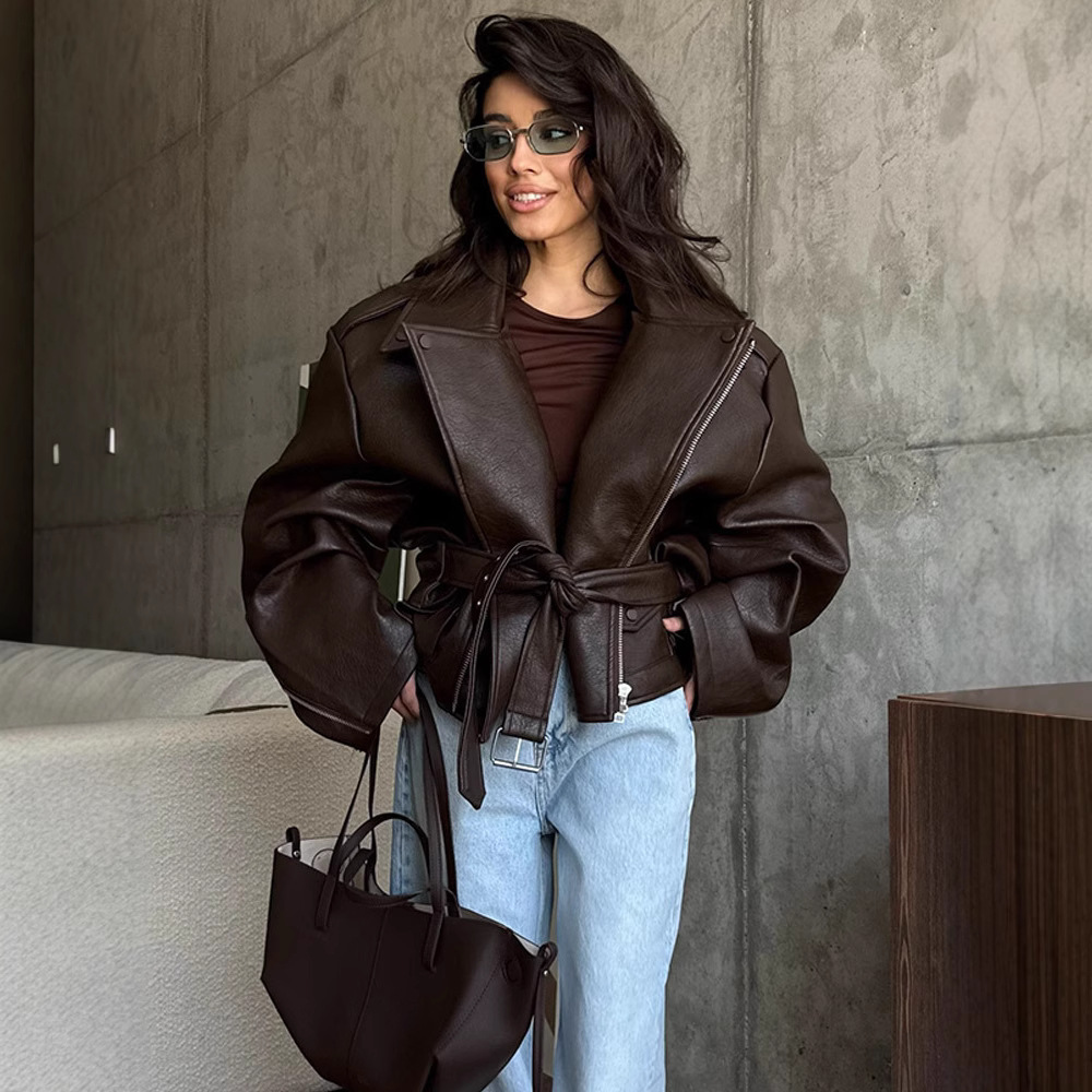 Classic Black Leather Jackets in Cropped Length