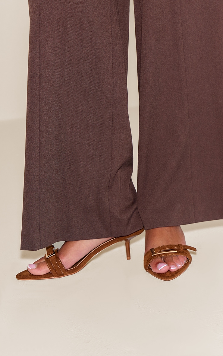 Forest Green Kitten Heels in Suede