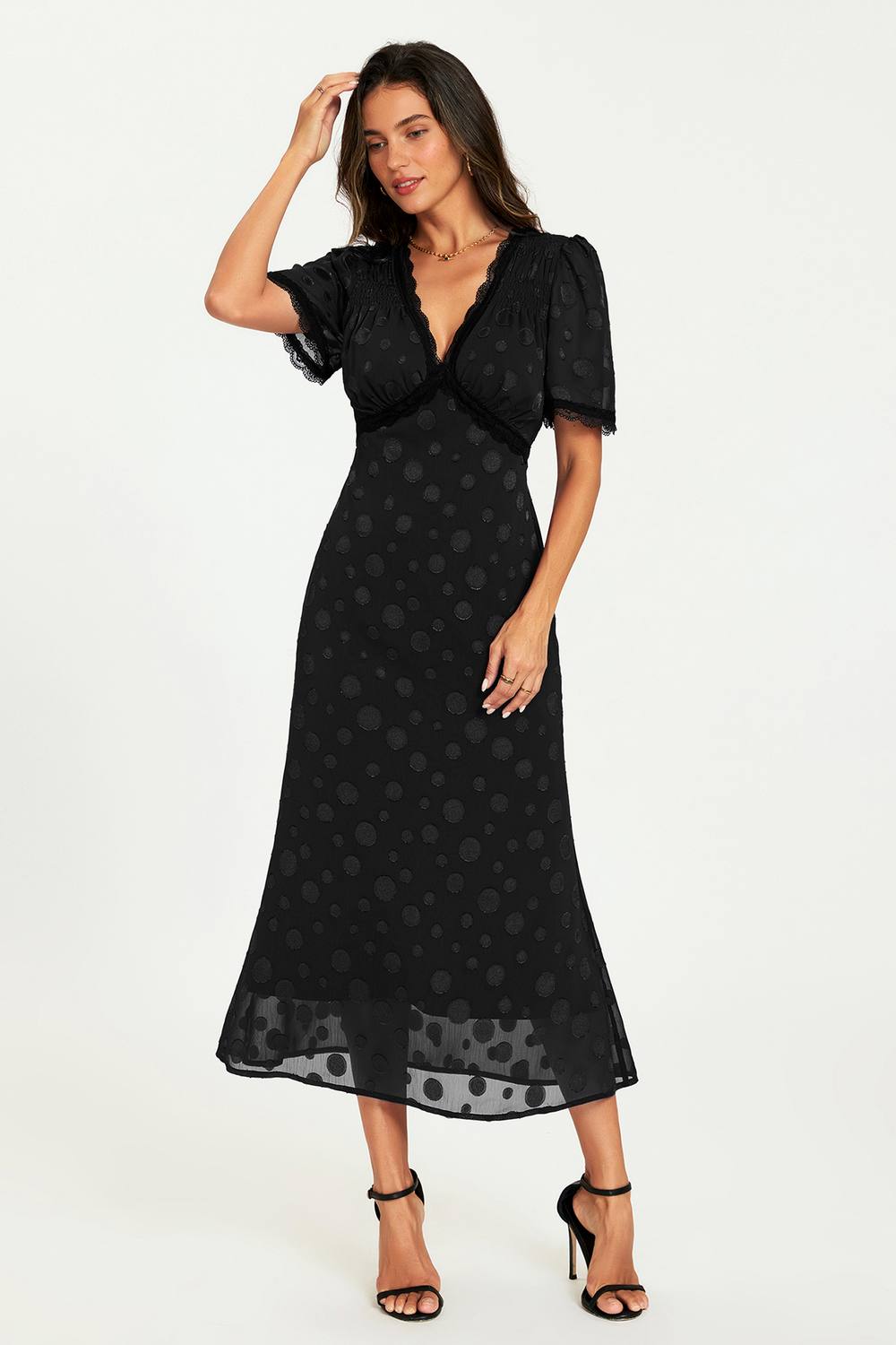 Contrast-Coloured Polka Dot Dresses on Unexpected Bases