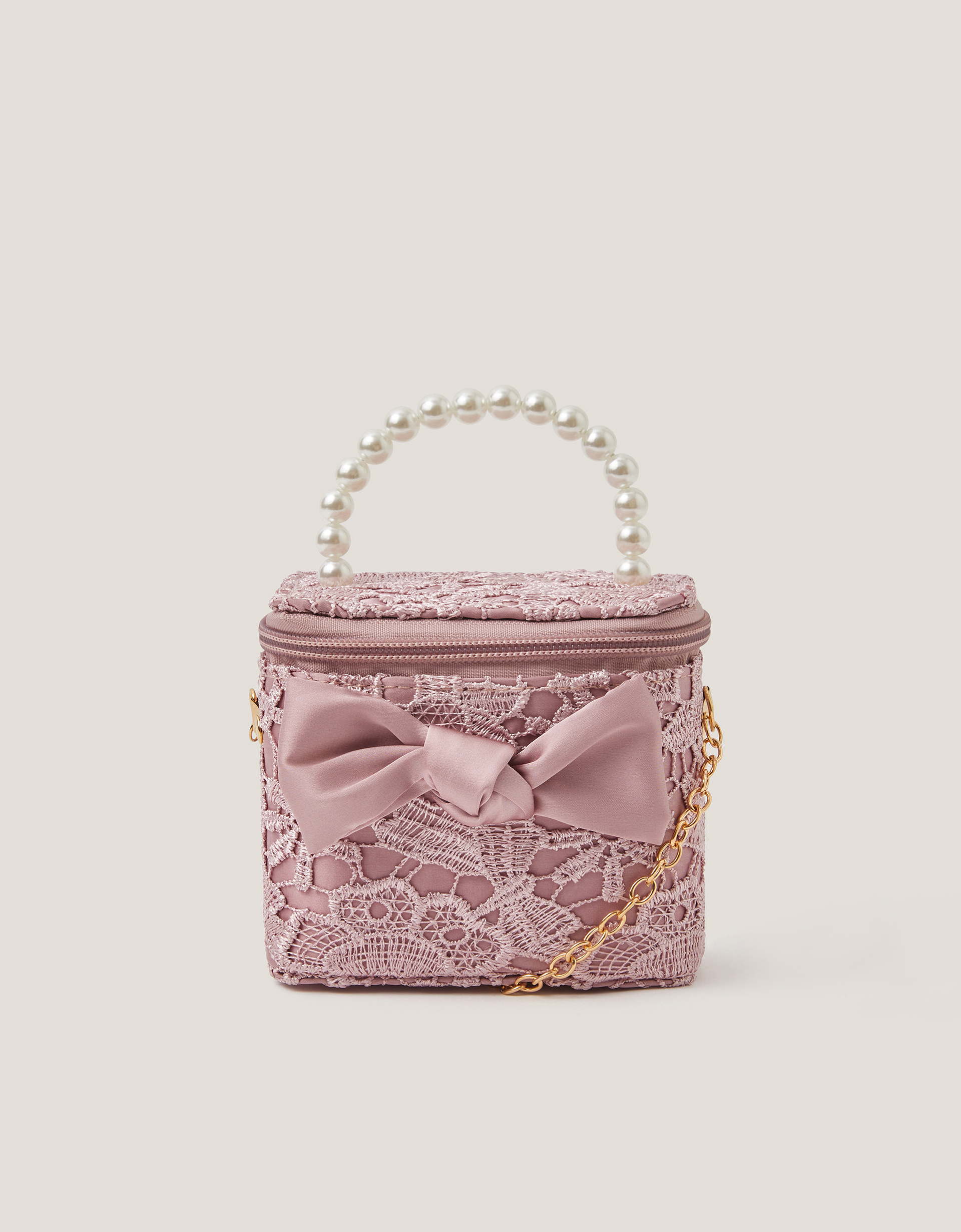 Pearly Lace Bow Bag