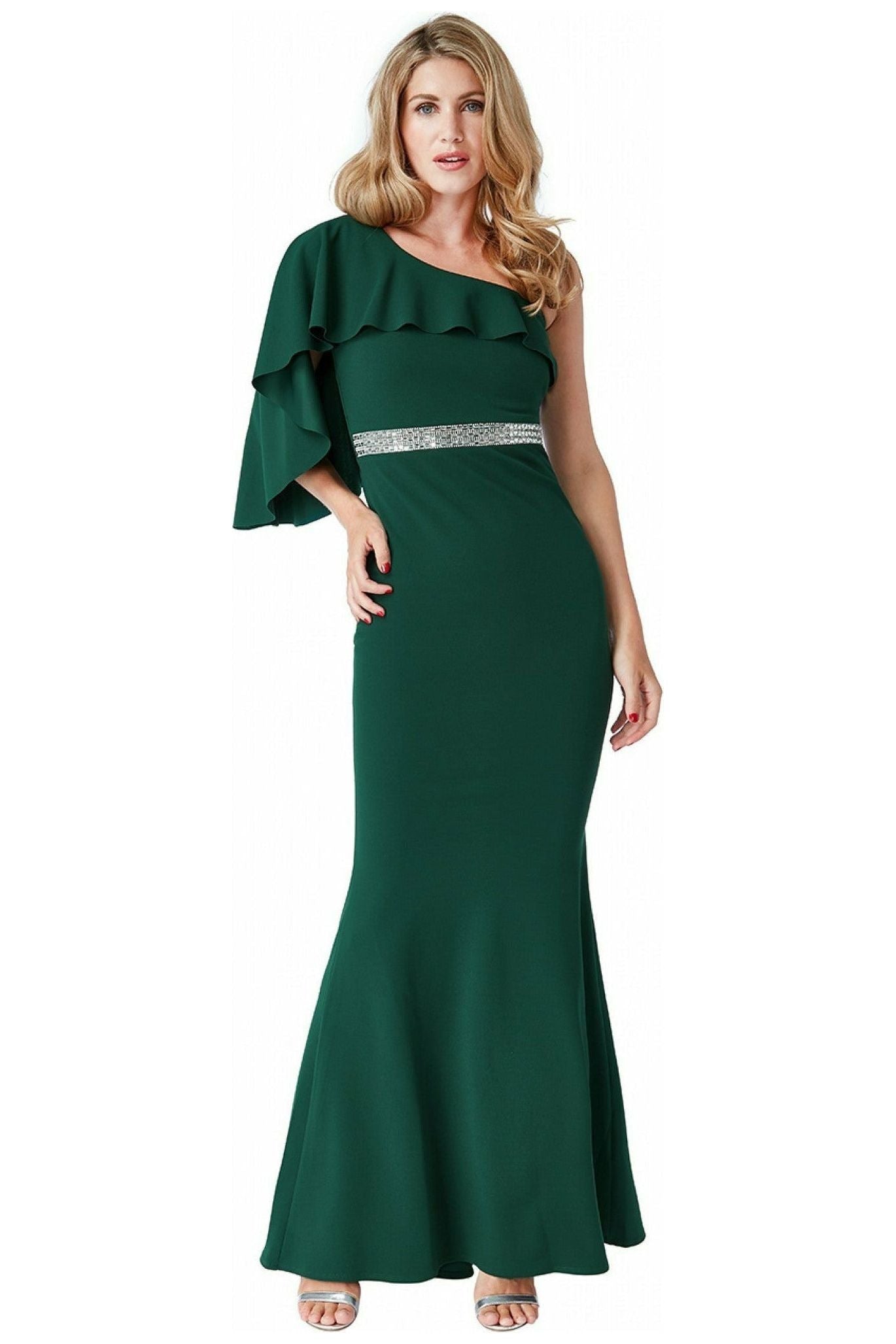 Goddiva Off The Shoulder Flair Maxi Dress
