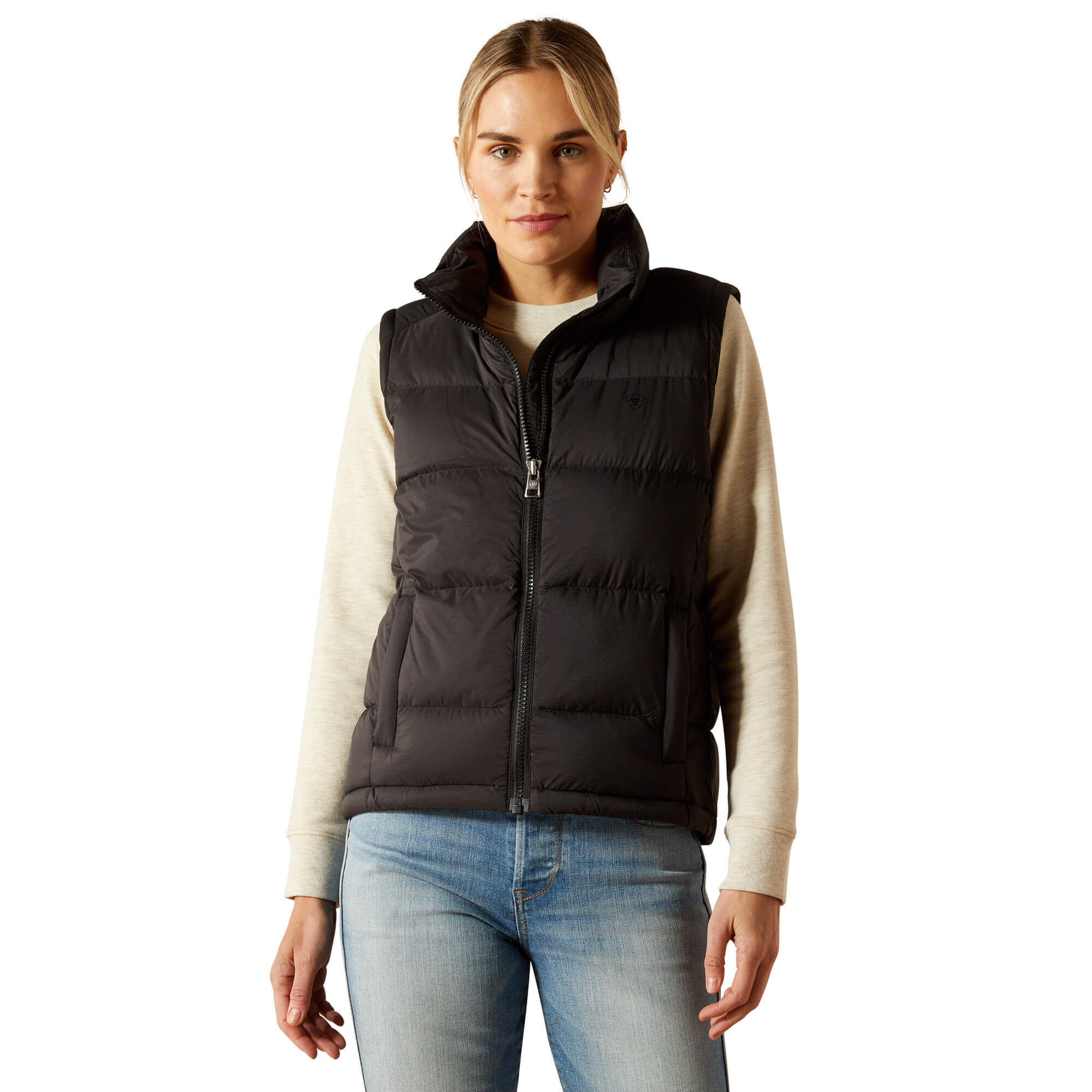 Women's UltraPuff Insulated Down Gilet in Black, Size X-Large, by Ariat