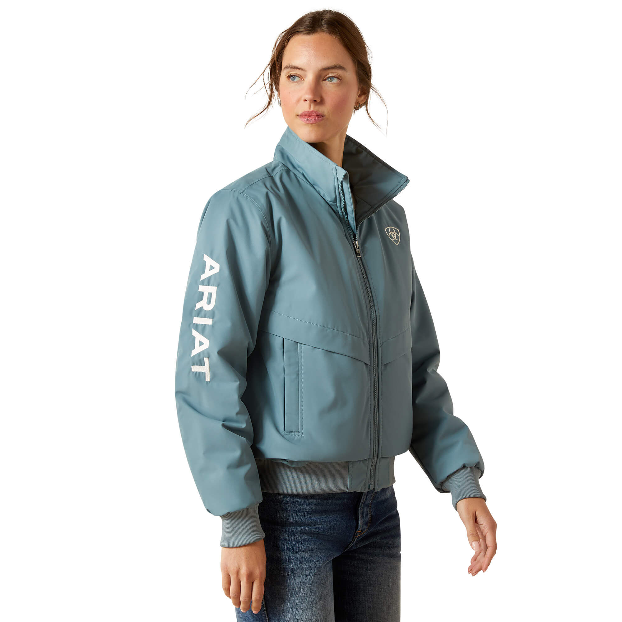 Women's Stable . Insulated Jacket Long Sleeve in Steel Sage, Size X-Large, by Ariat