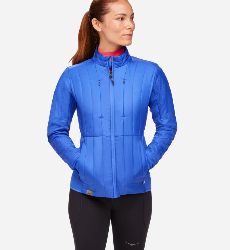 HOKA Women's ColdSnap Jacket in Dazzling Blue, Size Medium