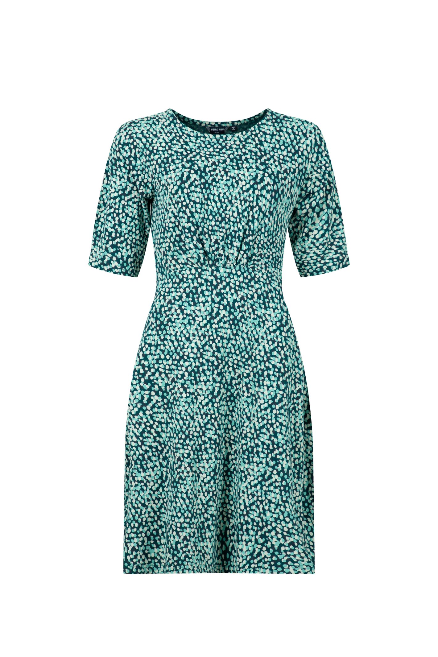 Weird Fish Cassandra Jersey Swing Dress Deep Teal Size