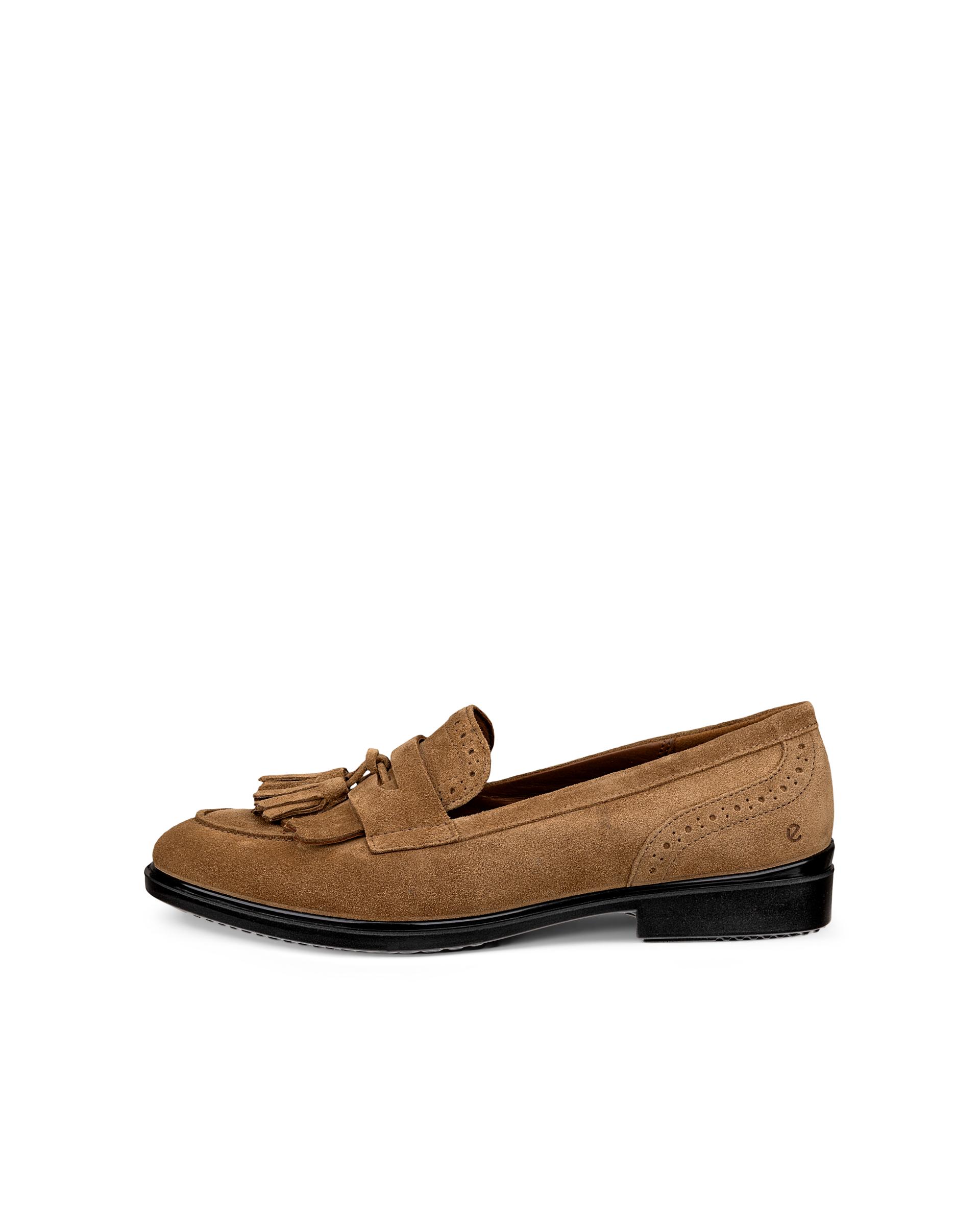 ECCO DRESS CLASSIC - Women's Suede Loafer - Brown
