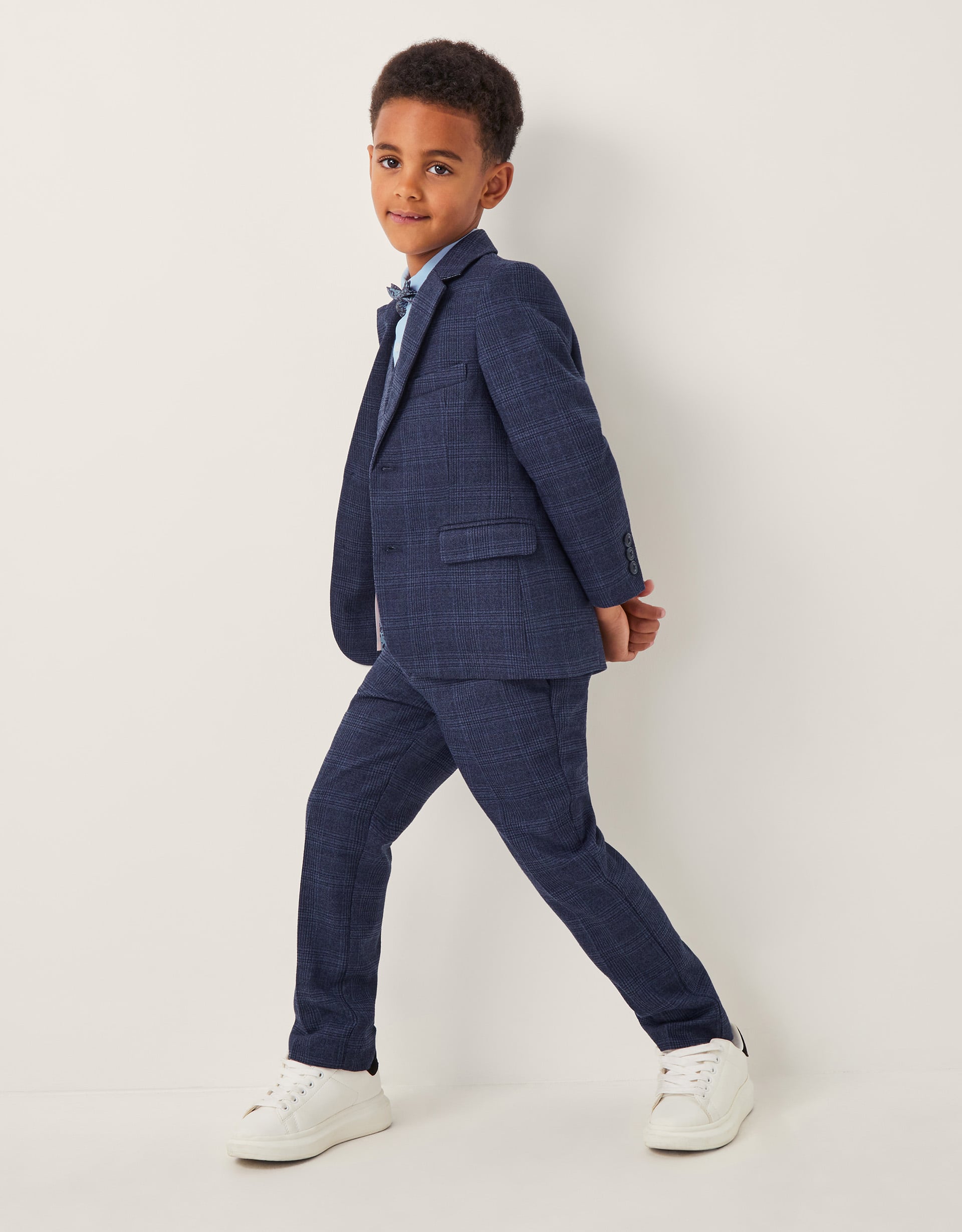 Oliver Check Pocket Detail Blazer Blue