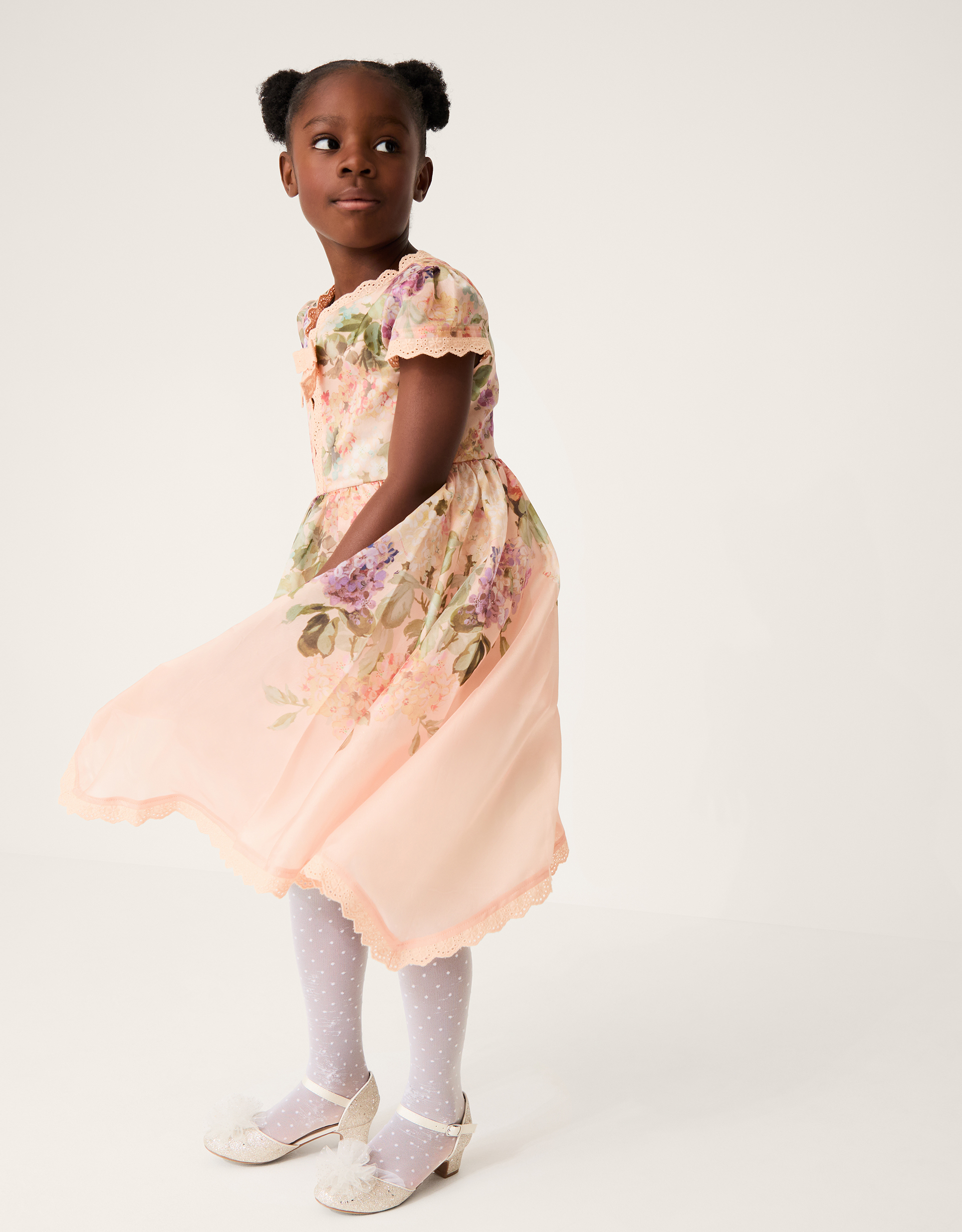 Alma Floral Print Bow Dress Multi