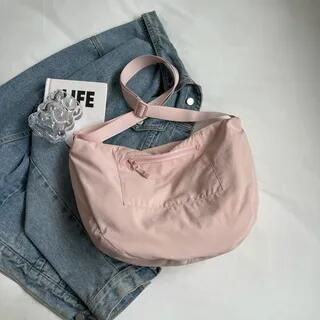 Multi-Pocket Crossbody Bag Pink