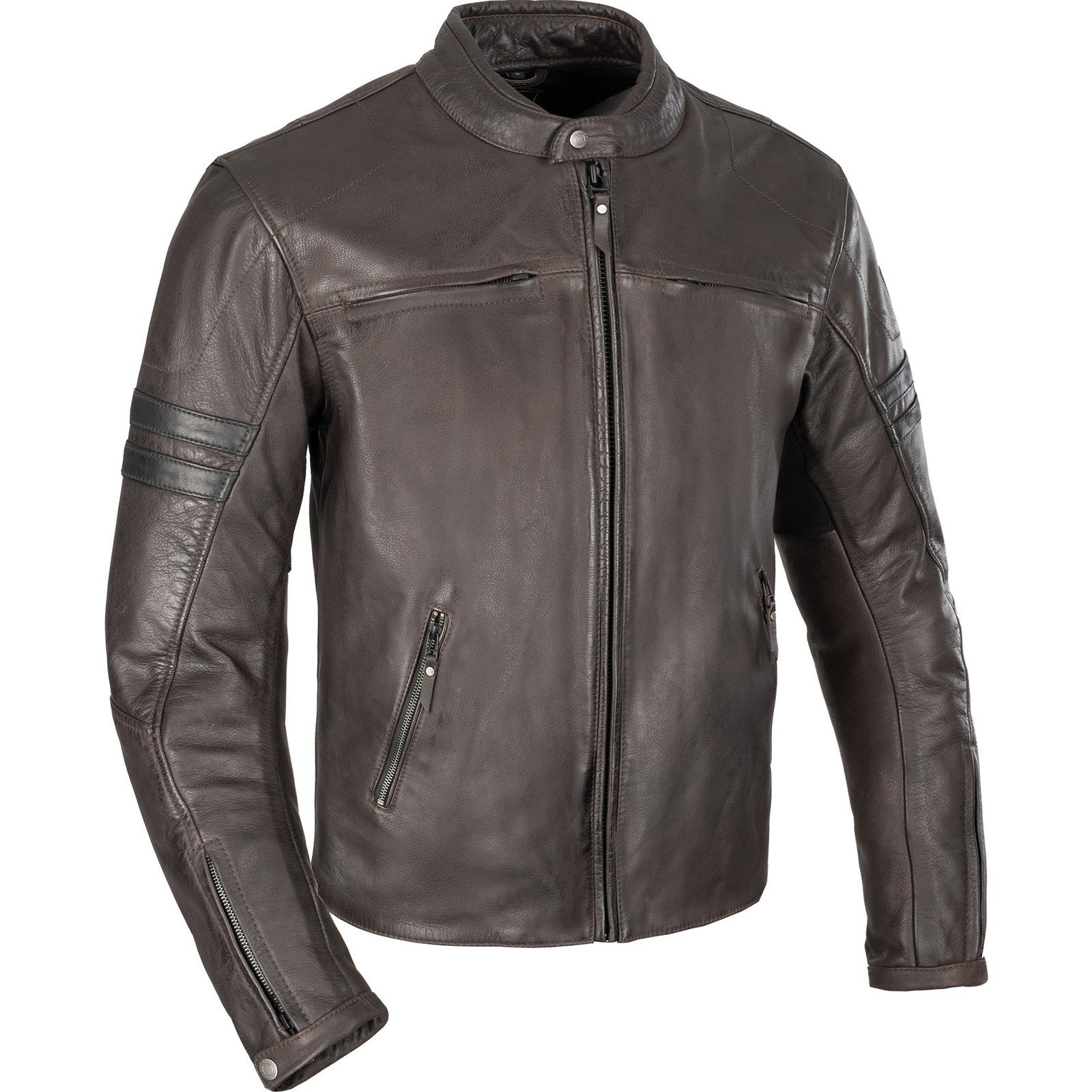 Oxford Holton Leather Motorcycle Jacket - Brown -" | | -"