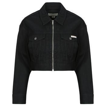 Calvin Klein Jeans DENIM CROPPED JACKET SOFT BLACK women's Denim jacket in Black