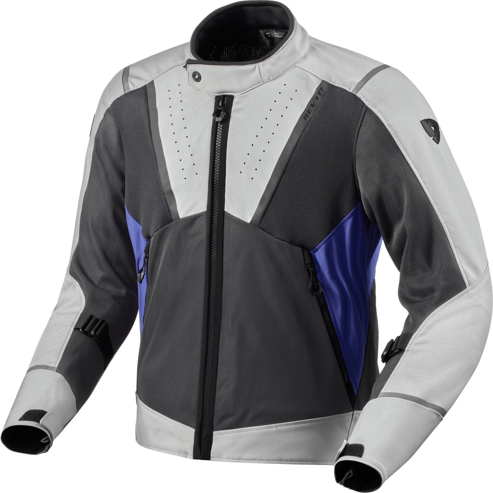 Rev It Airwave Motorcycle Jacket Light Grey Blue