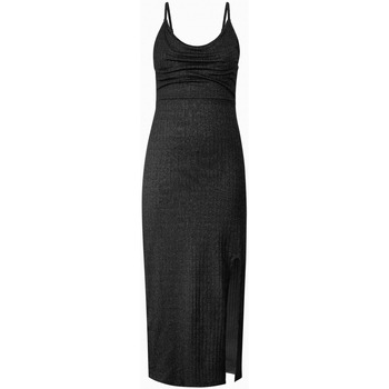 Enorsia Stretch Jersey Metallic Midi Cami Dress women's Long Dress in Grey
