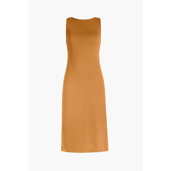 Enorsia Jersey Dress with Adjustable Self-Fabric Straps women's Long Dress in Orange