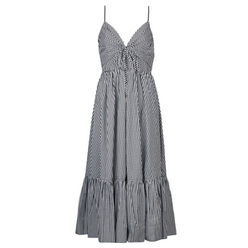 MICHAEL Michael Kors GINGHAM MIDI DRESS women's Long Dress in Multicolour