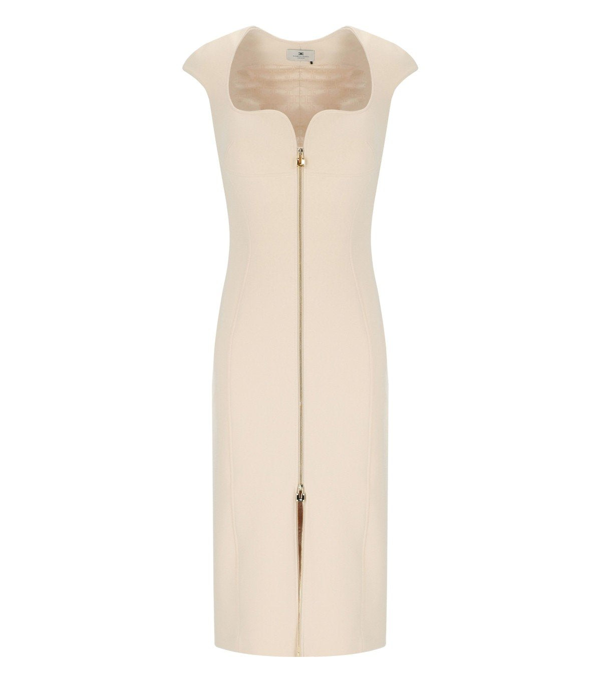 ELISABETTA FRANCHI BUTTER MIDI DRESS