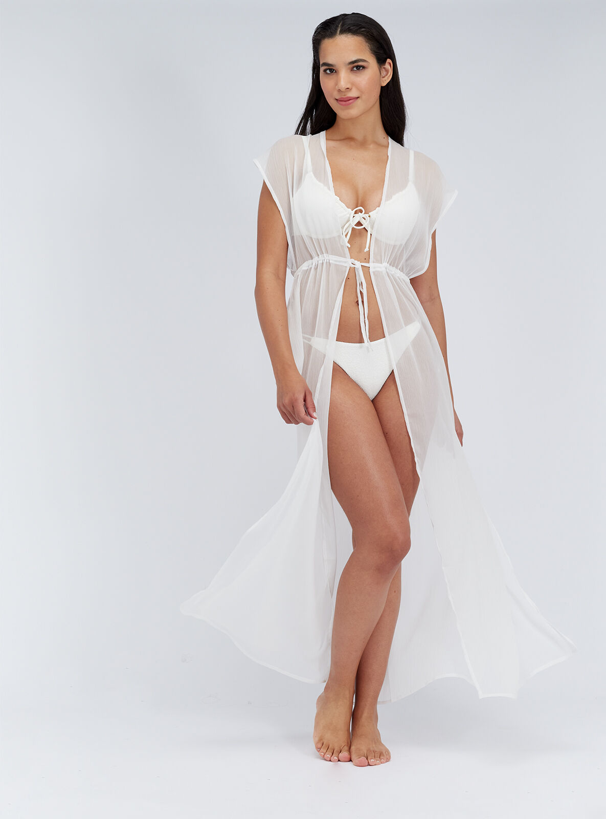 Boux Avenue Chiffon maxi kaftan dress - White