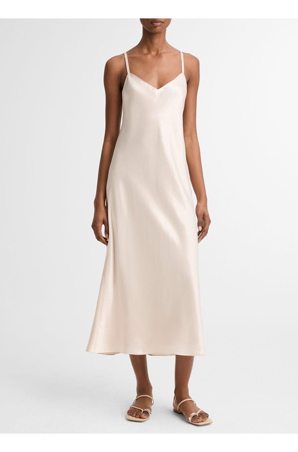 Vince - V-Neck Slip Dress in Champagne