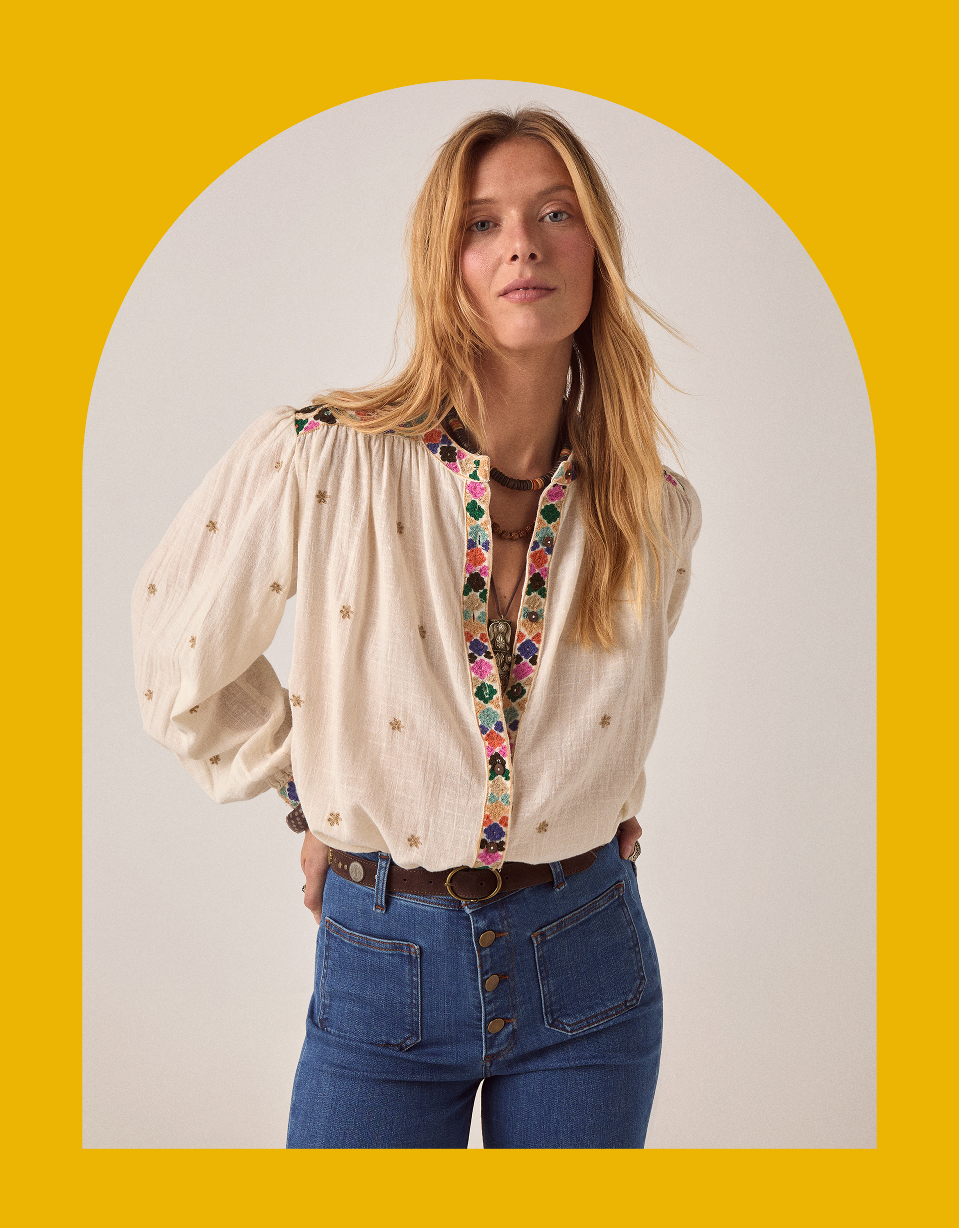 Maison Hotel Cleo Embroidered Blouse White
