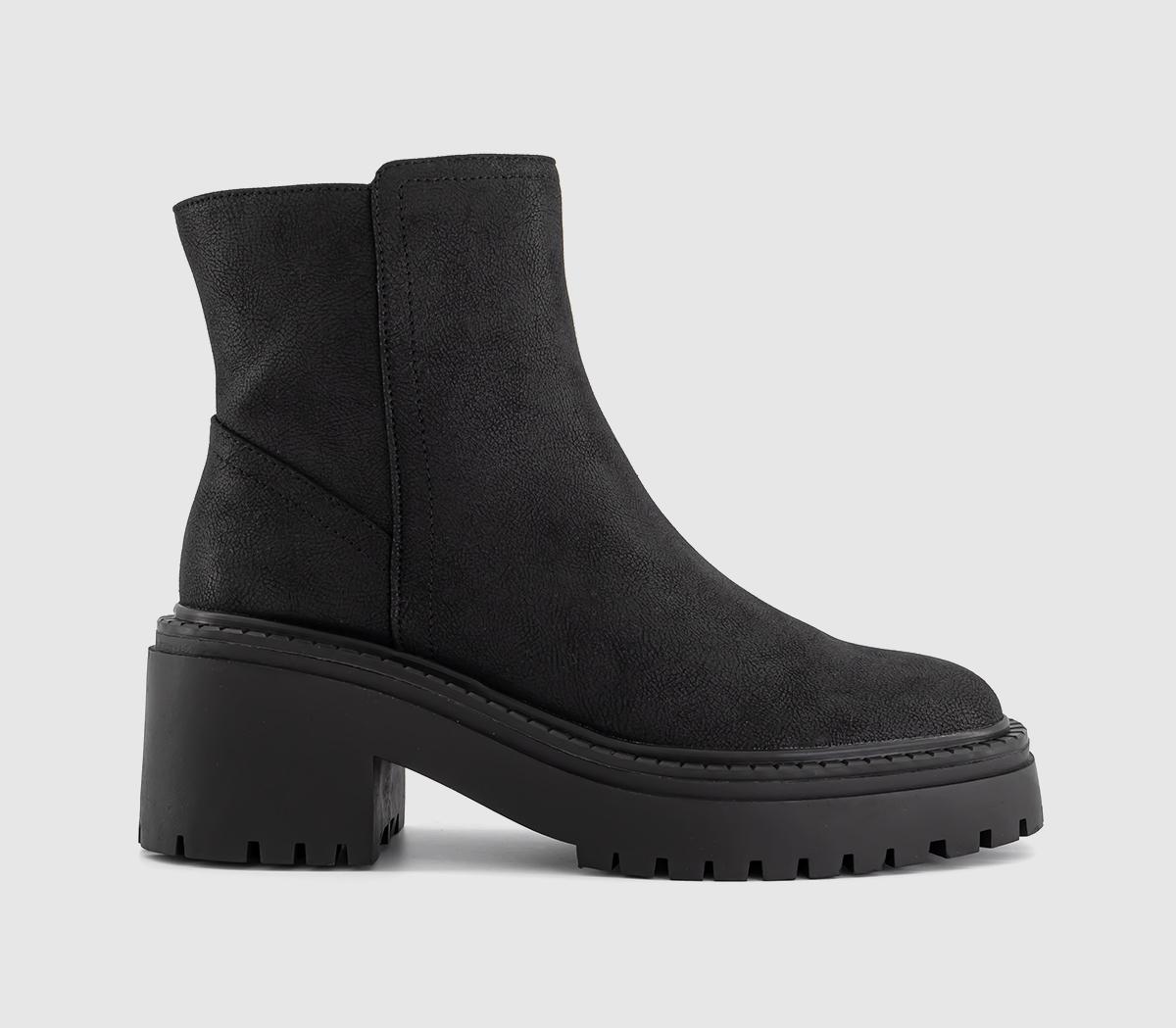 OFFICE Womens Anchor Cleated Ankle Boots Black
