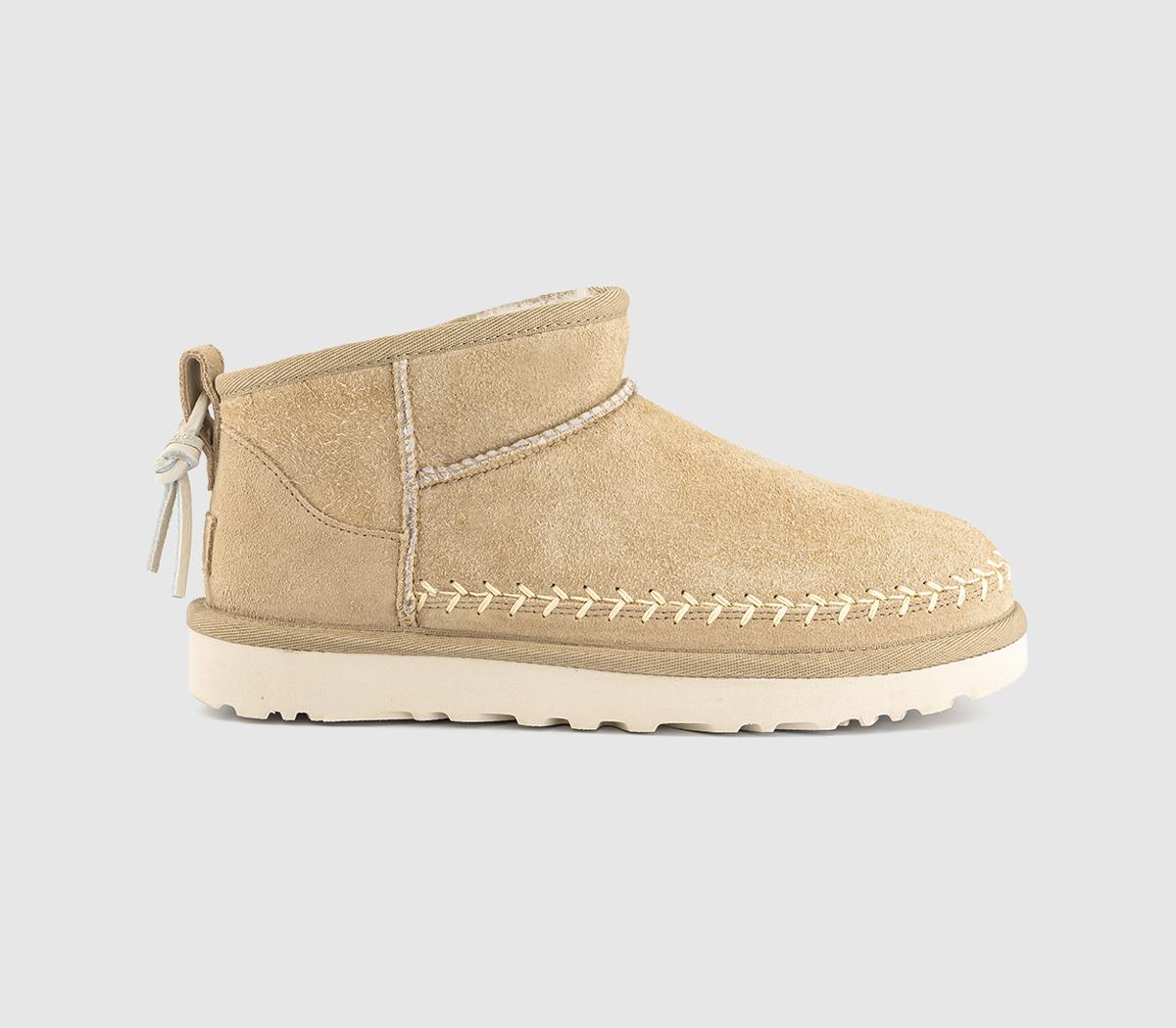 UGG Classic Ultra Mini Biarritz Boots Mustard Seed Natural