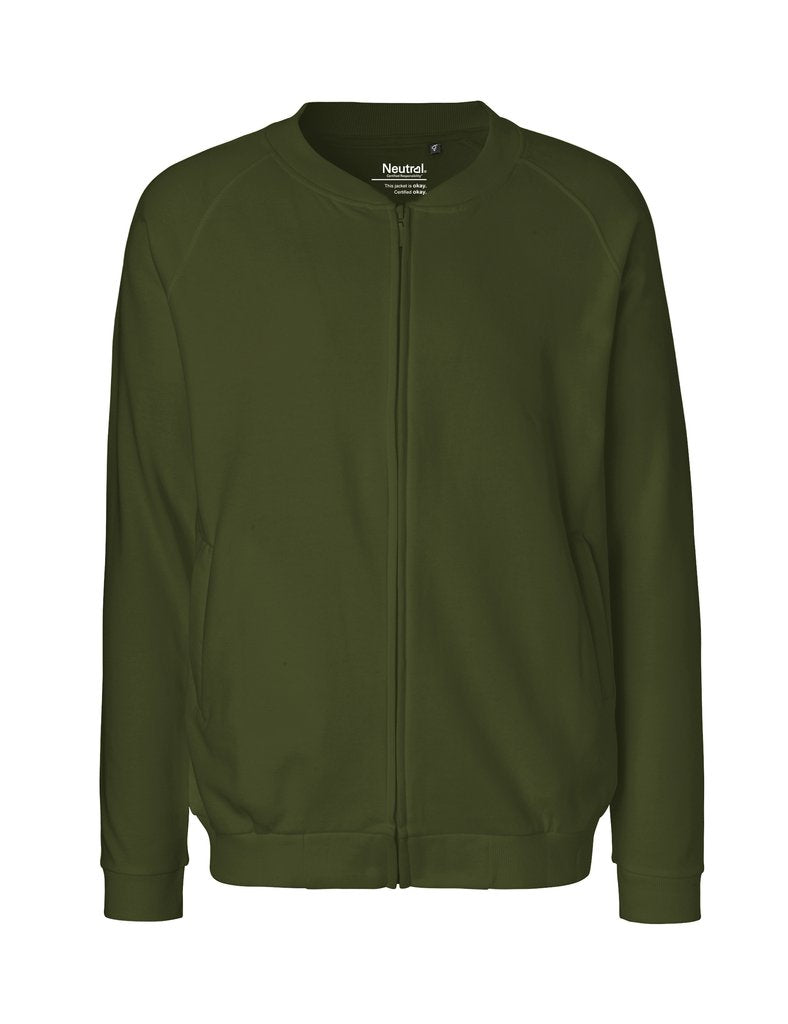 Fairtrade Organic Bomber Jacket: Unisex - S Khaki
