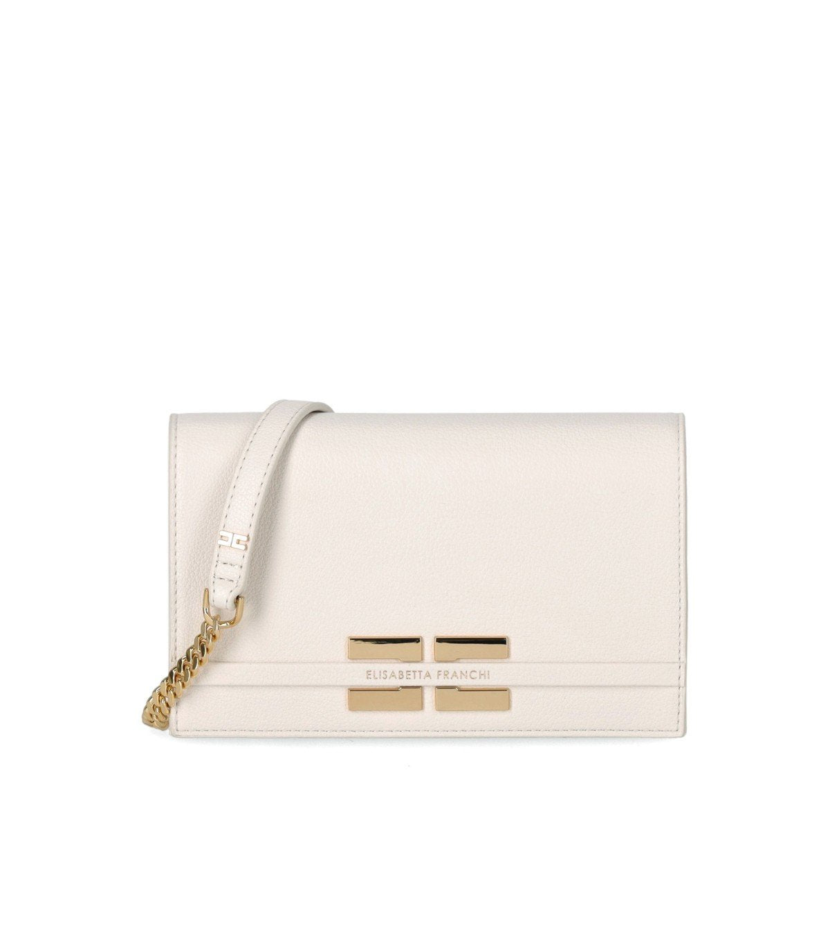 ELISABETTA FRANCHI BUTTER CROSSBODY BAG WITH LOGO