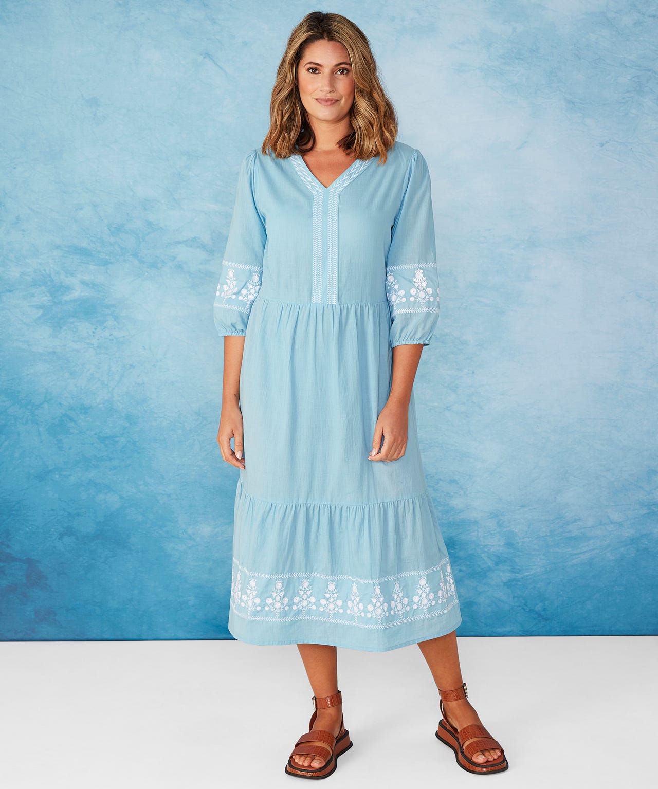 Damart First Avenue - Embroidered Cotton Dress