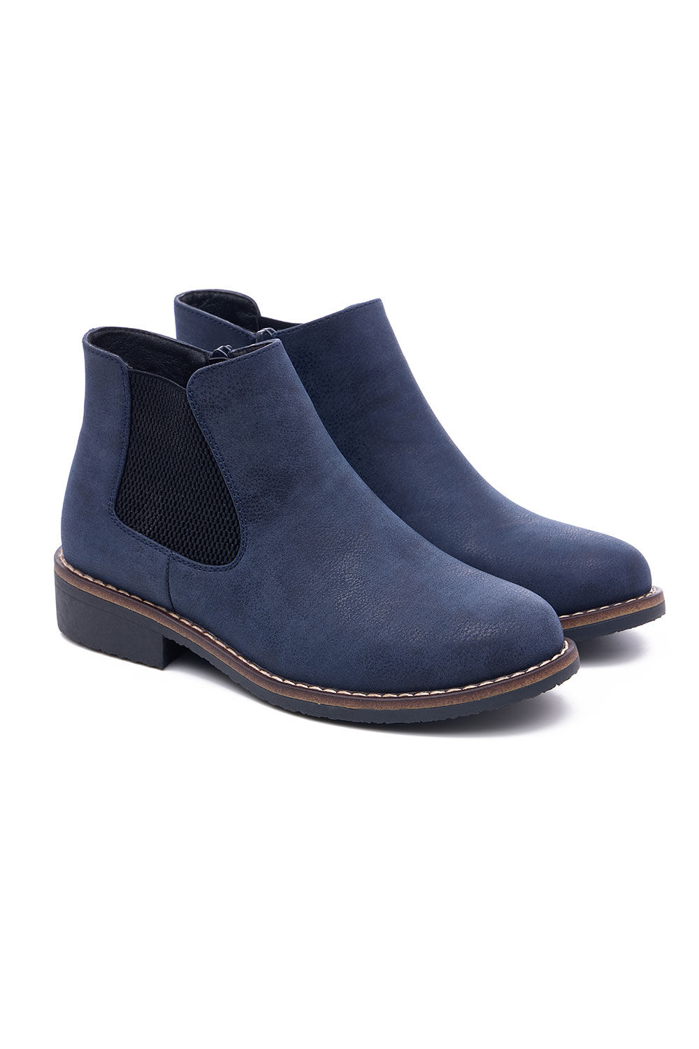Bonmarche Comfort Women's Navy Chelsea Boots, Size: