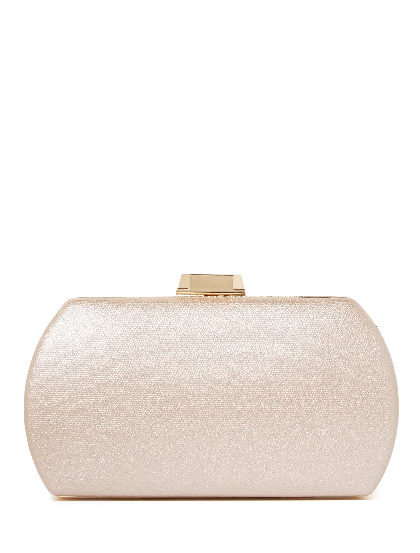 Forever New Women's Liz Curved Hardcase Clutch Bag in Rose PolyurethanePolyester