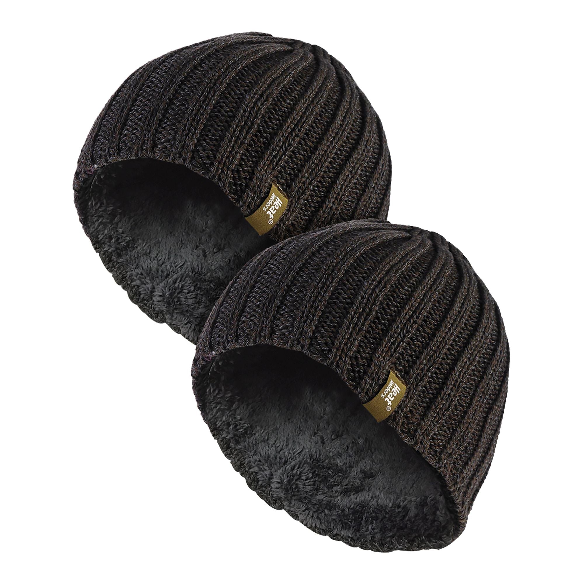 Mens Chunky Soft Winter Ribbed Hat - Pack - One Size Khaki Green