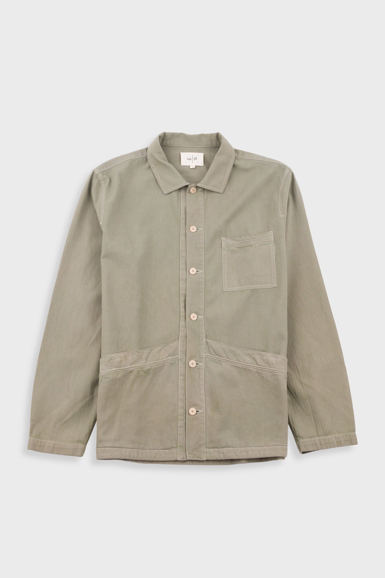 Meyer Shirt Jacket - Silver Sage Herringbone