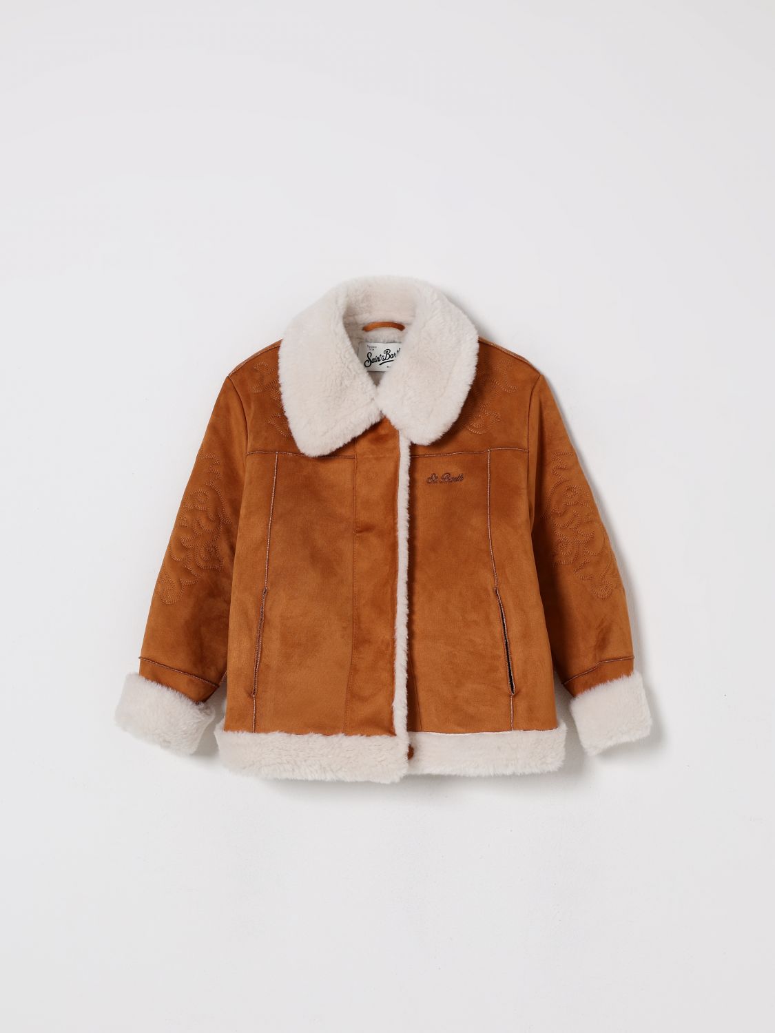 MC SAINT BARTH Coat Kids color Brown