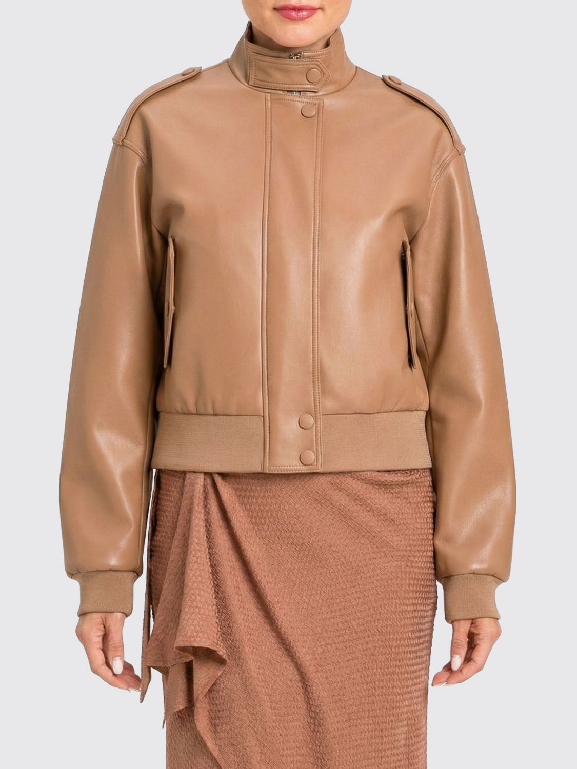 TWINSET Jacket Woman color Camel