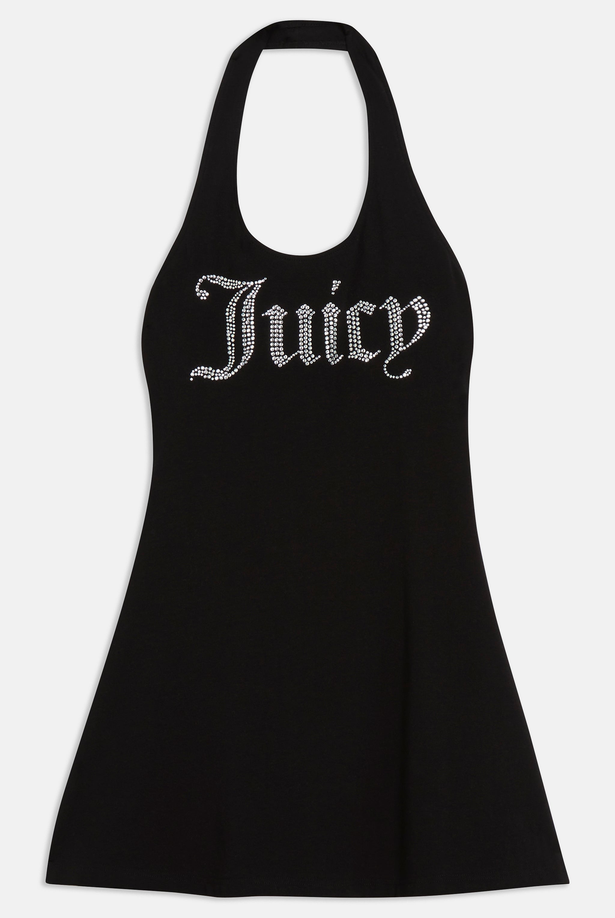 BLACK JERSEY HALTER NECK MINI DRESS - XX Black