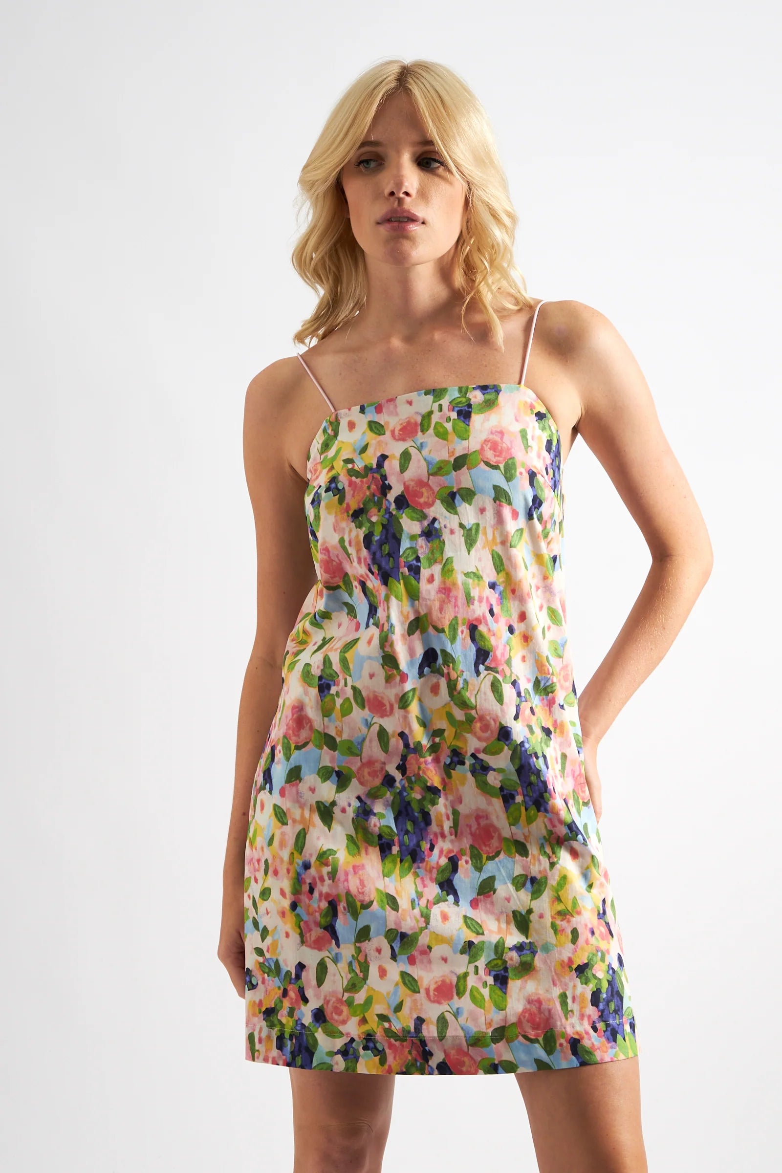 Linsey Summer Dream Print Strappy Mini Sundress - Multi