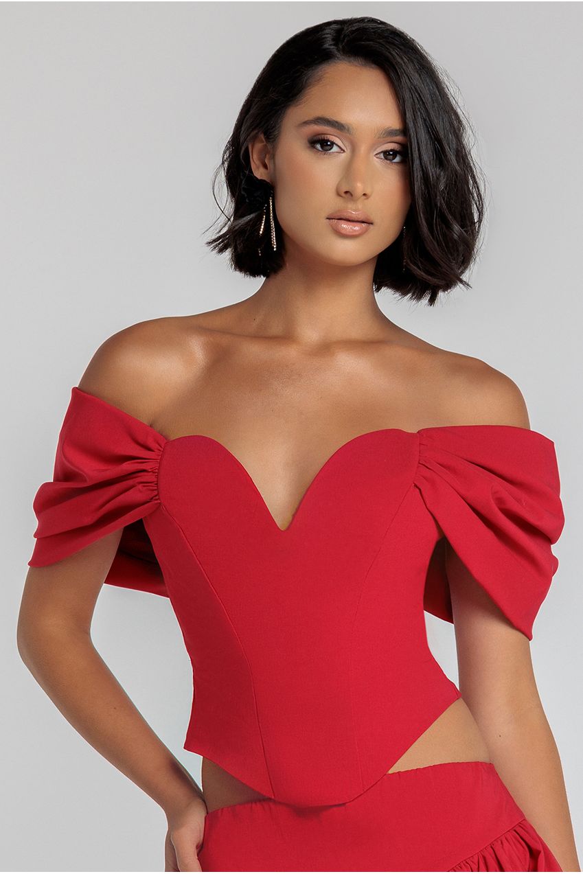 Goddiva Bardot Corset Top
