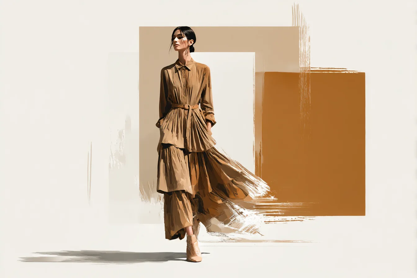 Tiered Brown Dresses That Move Well