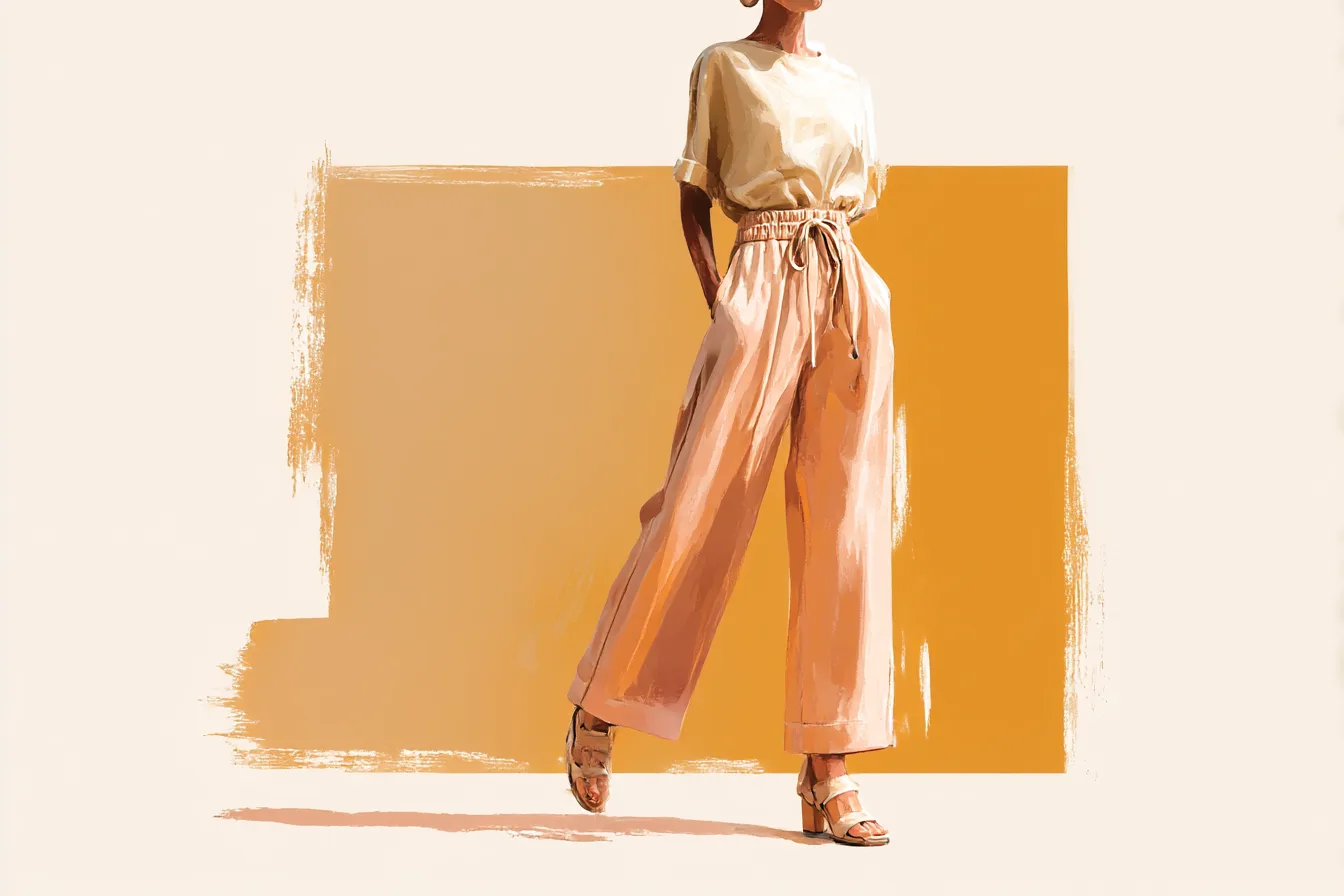 Wide Leg Trousers With a Drawstring Waist That Punch Above Their Price
