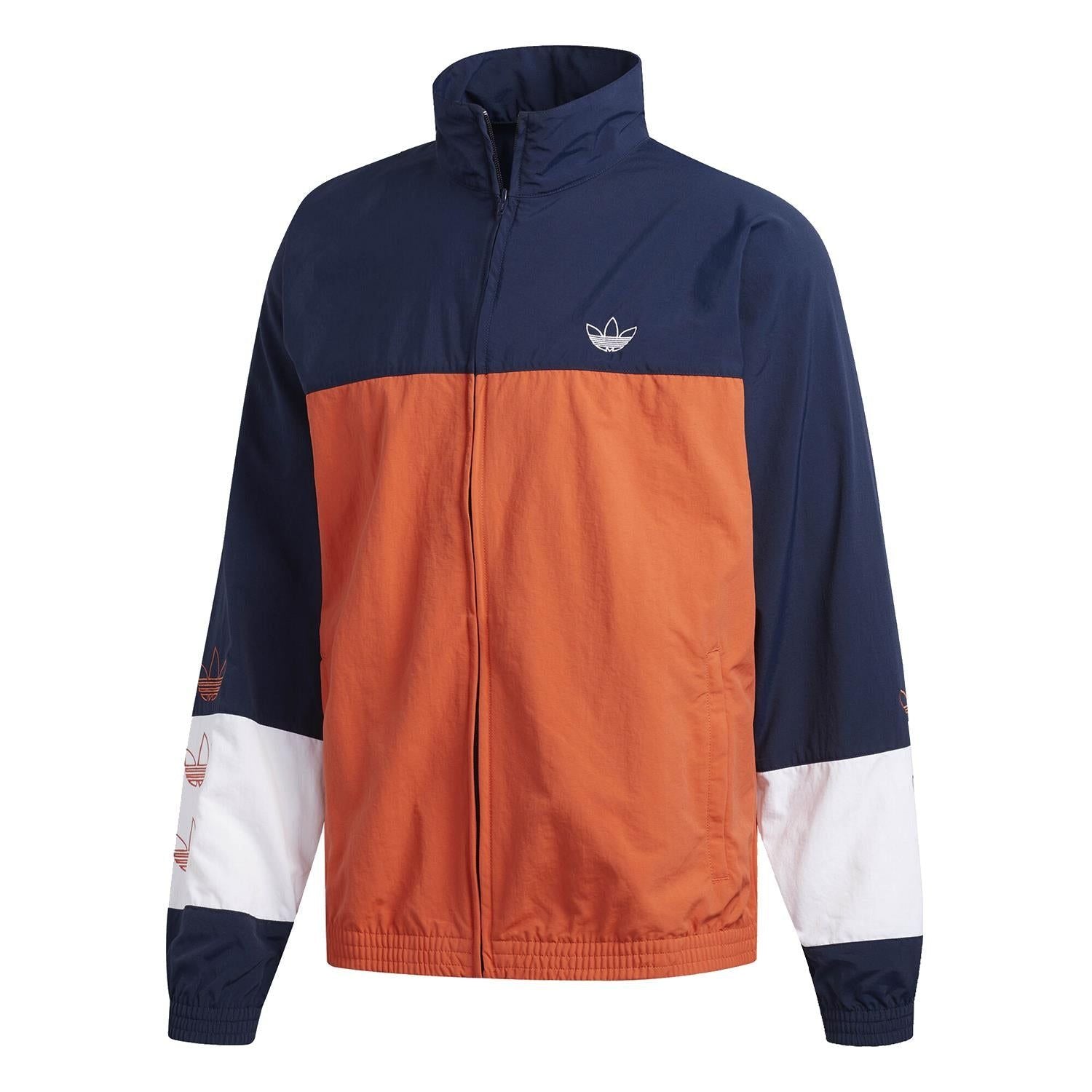 adidas Originals Blocked Warm Up Jacket - Navy & Orange - Navy