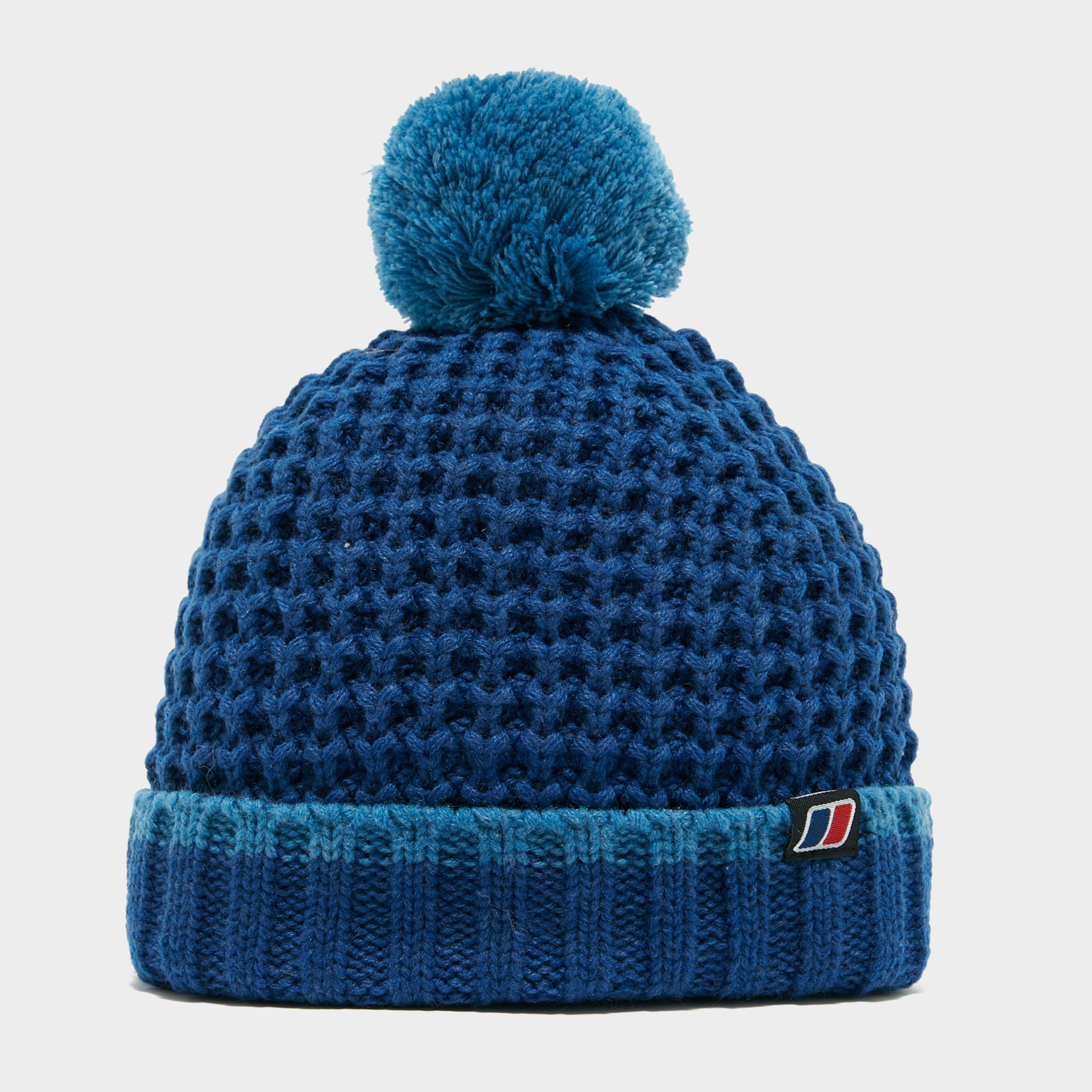 Kids’ Striped Bobble Beanie Hat - Blue One Size