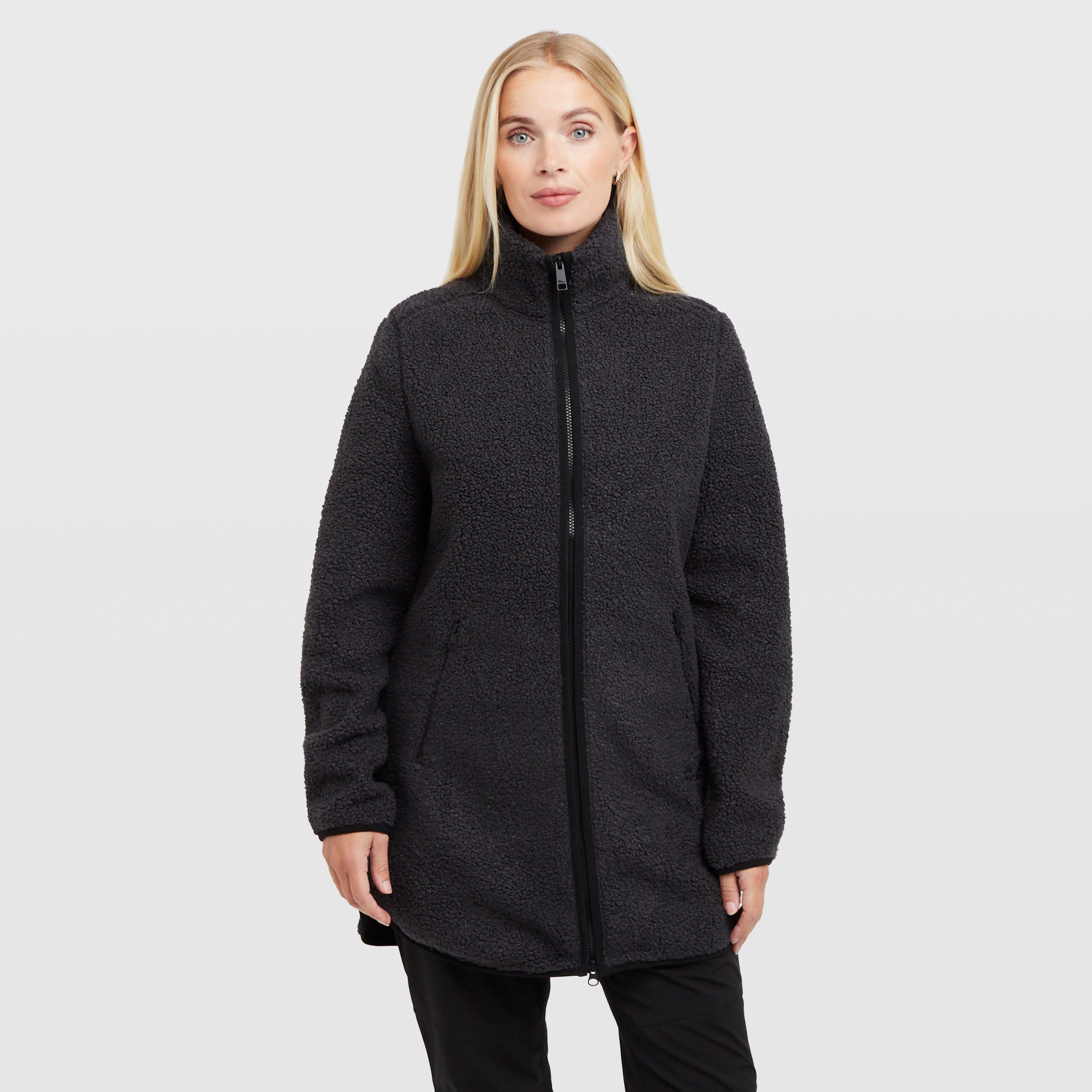 Women’s High Curl Fleece Coat - Black W